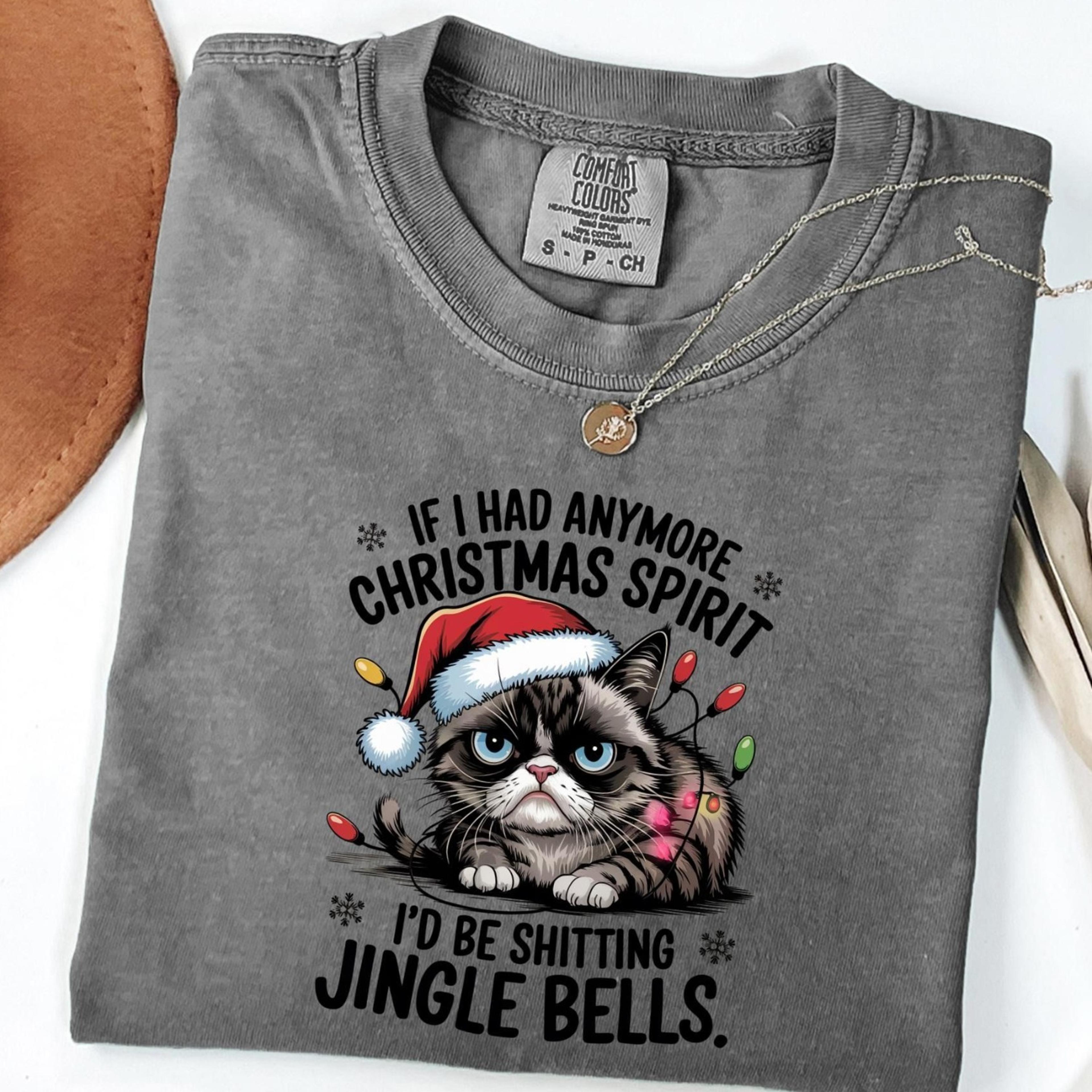 funny grumpy cat christmas t-shirt, sarcastic holiday tee
