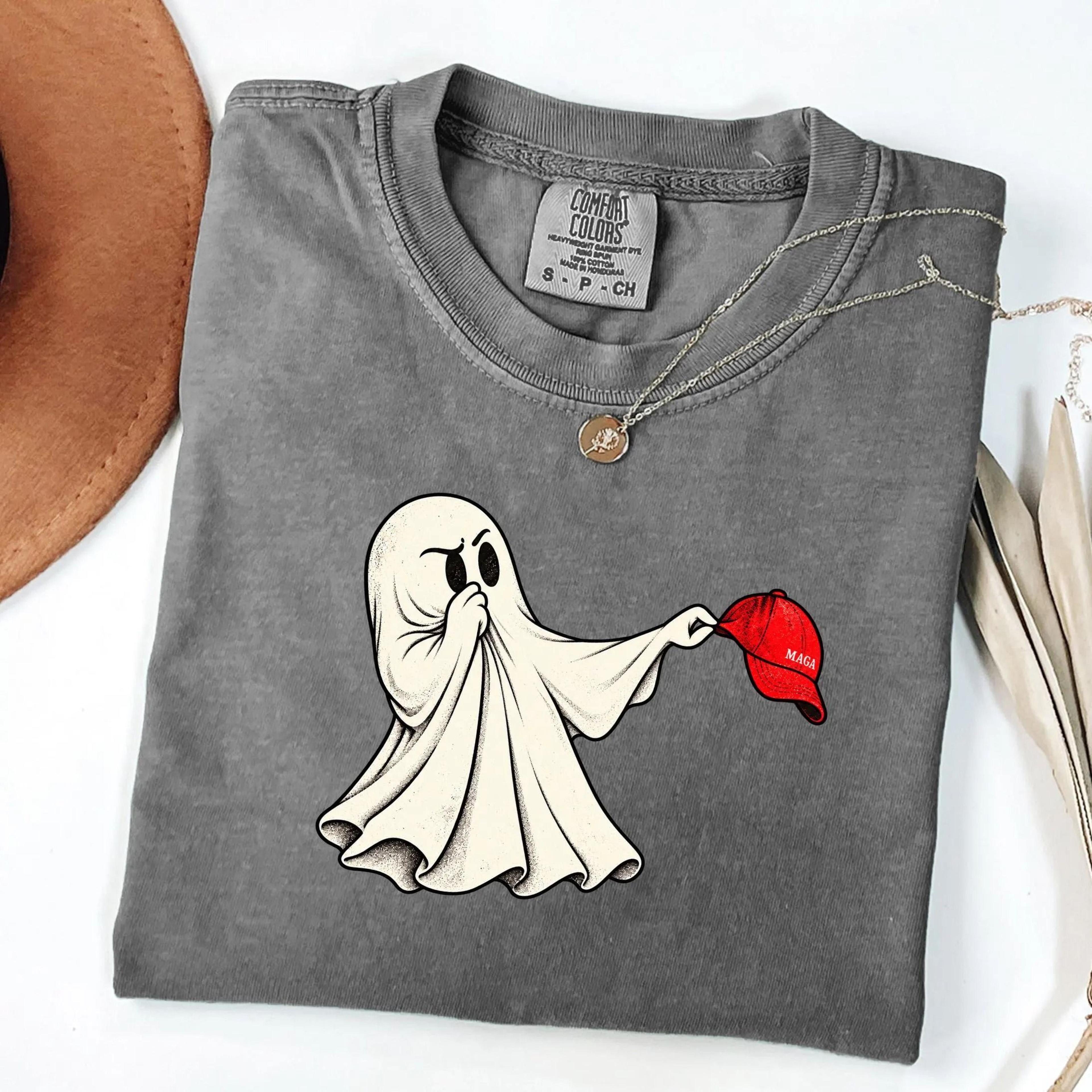 anti maga ghost shirt, political halloween tee, funny protest ghost graphic, spooky political satire shirt