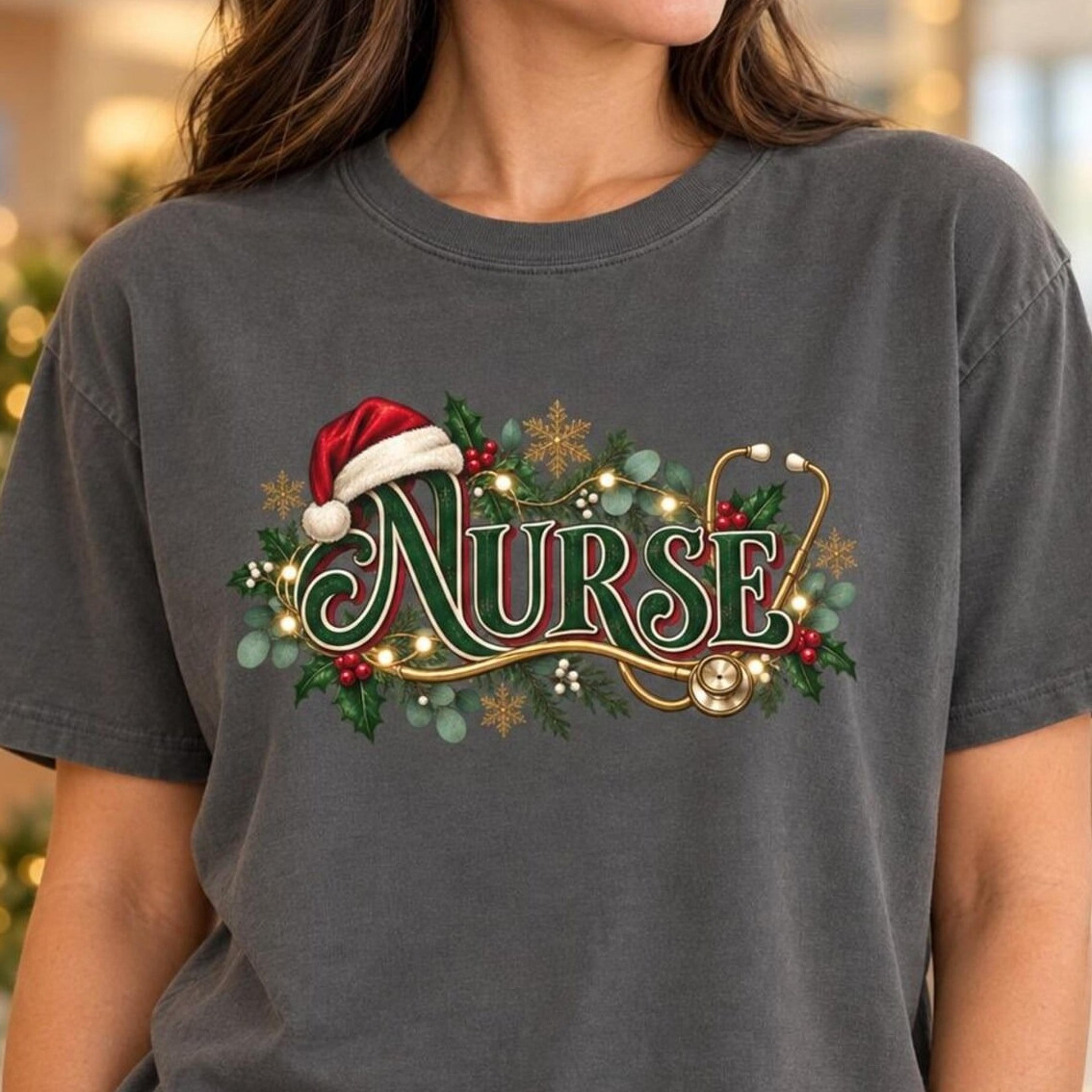 christmas nurse shirt, nurse christmas gift for woman, funny nursing shirt, merry christmas medical holiday tee