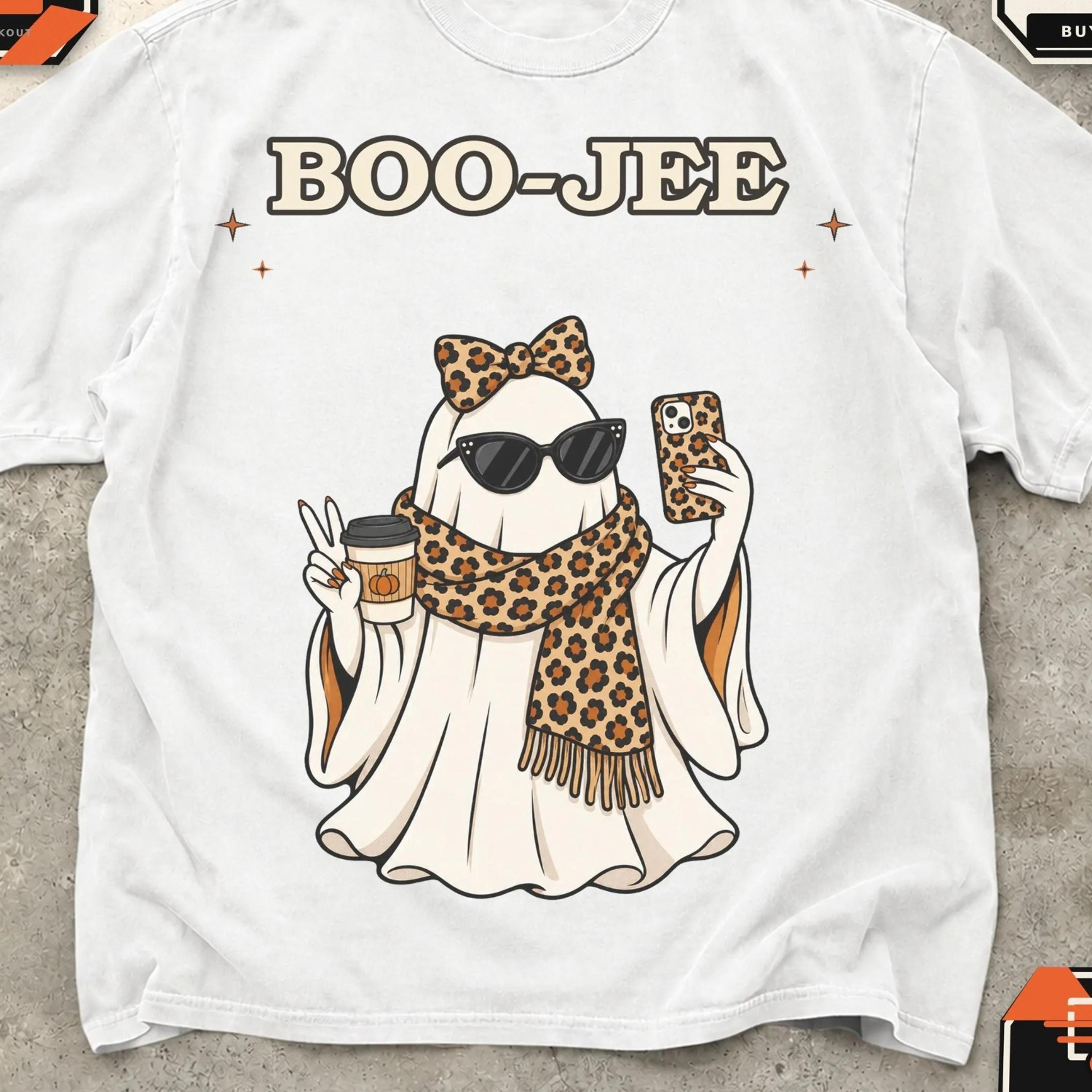boo-jee shirt, comfort colors shirt, boo jee halloween shirt, fall ghost graphic tee