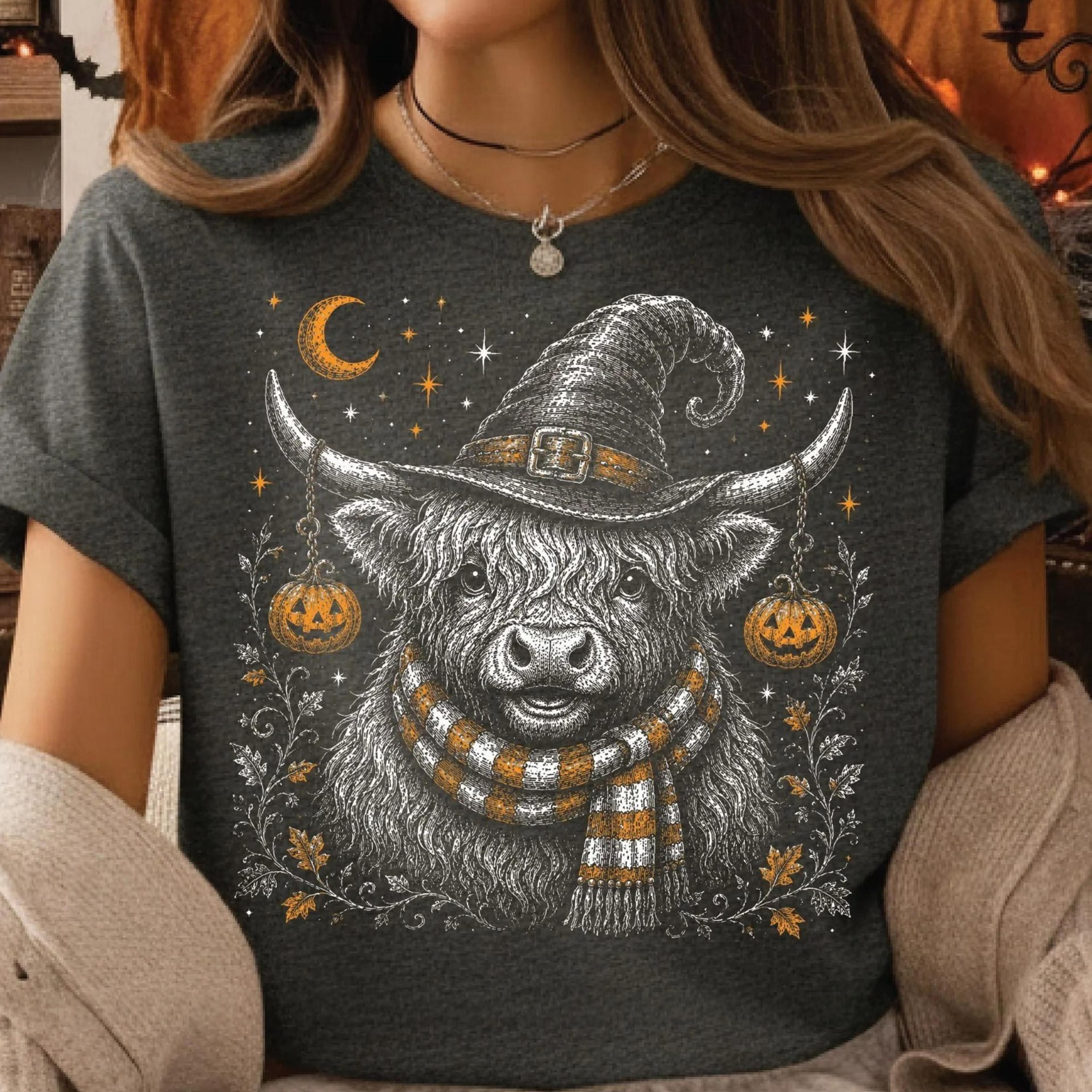 halloween cow shirt, funny farm animal tee, halloween party sweatshirt, spooky vibes t-shirt, trick or treat shirt