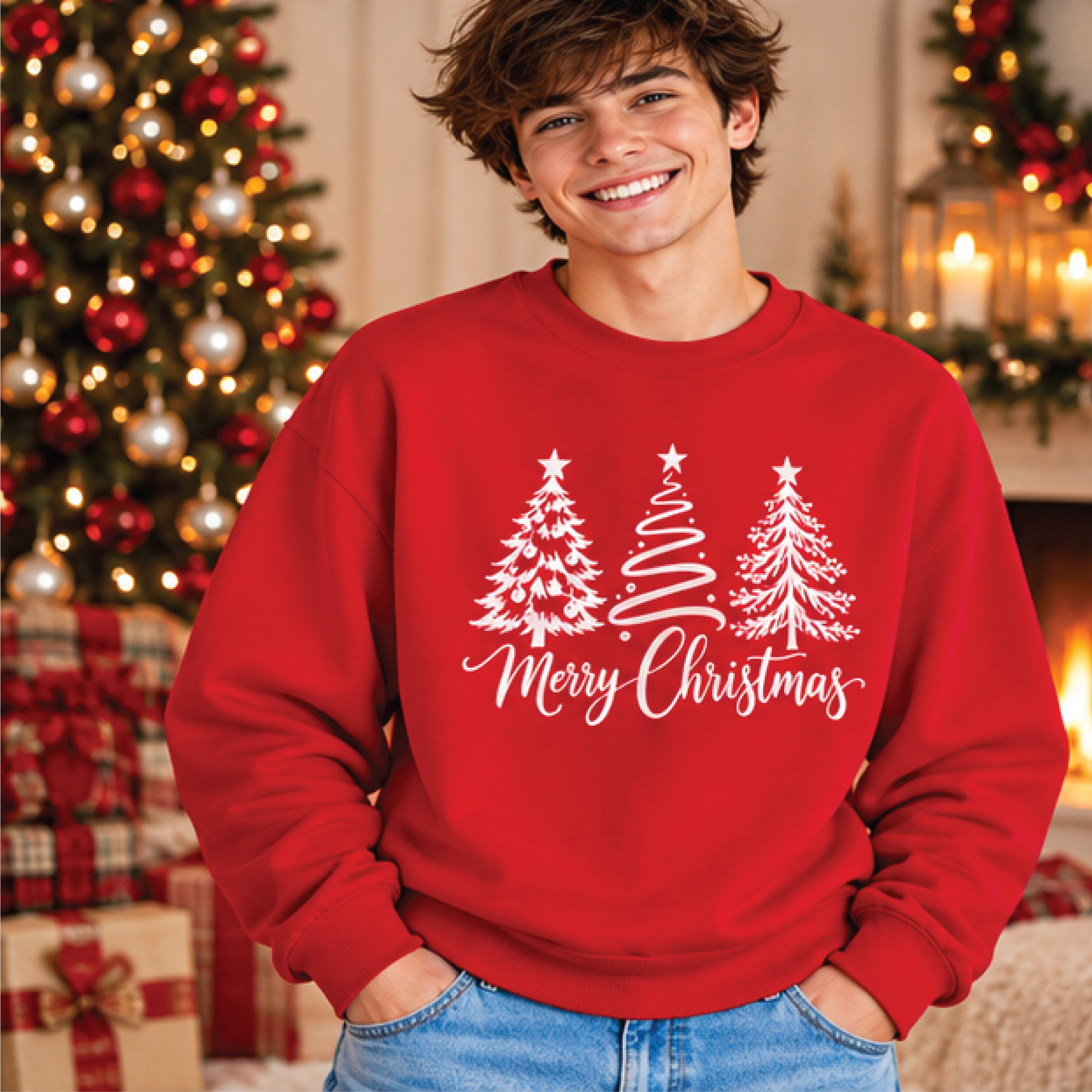 cute christmas cactus sweatshirt, funny holiday cacti crewneck, festive plant lover sweater