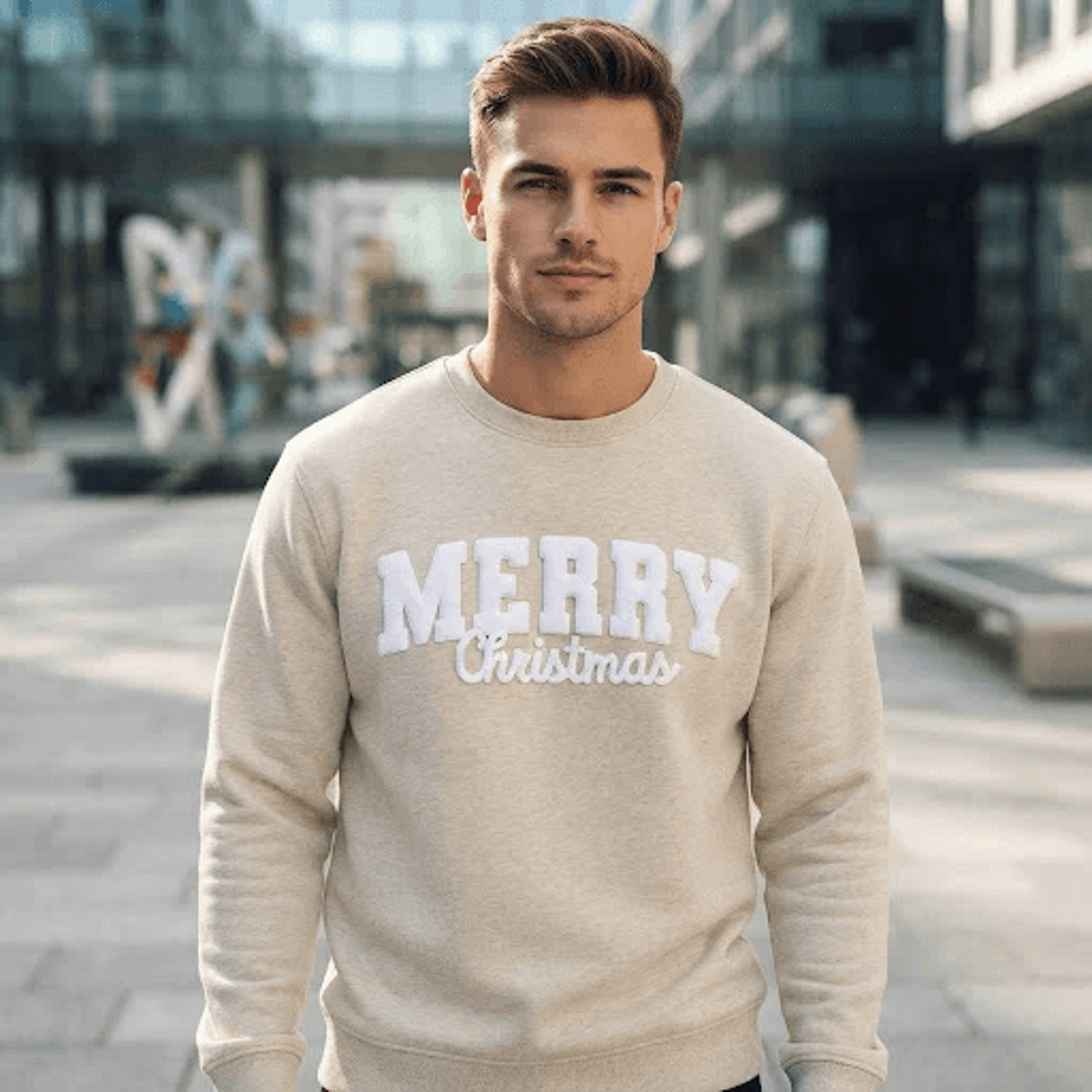 merry christmas sweatshirt, classic holiday crewneck, retro christmas shirt, festive red xmas pullover, cozy winter gift