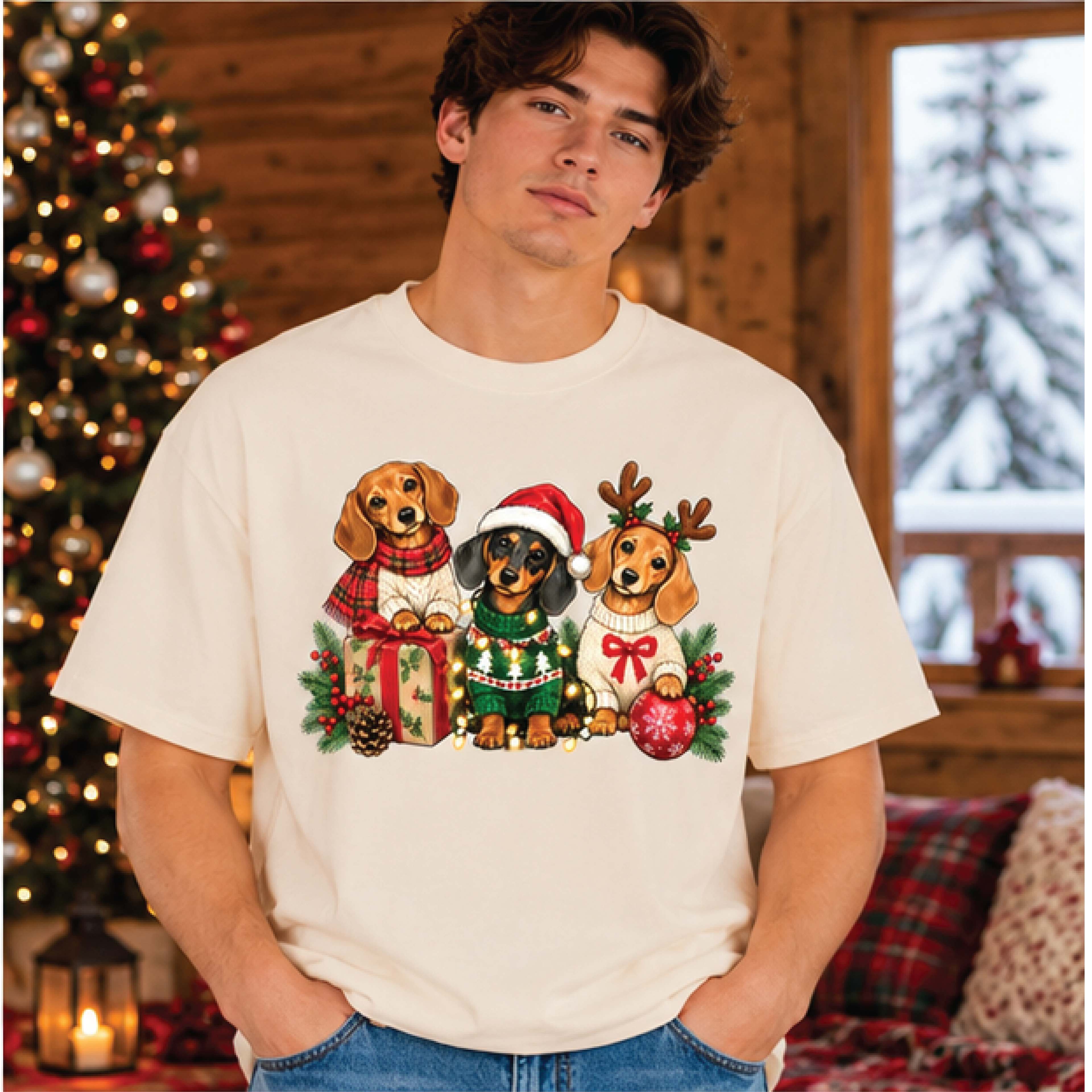 christmas dachshund shirt, festive wiener dog t shirt, cute holiday dog tee, christmas puppy shirt, dog lover xmas gift