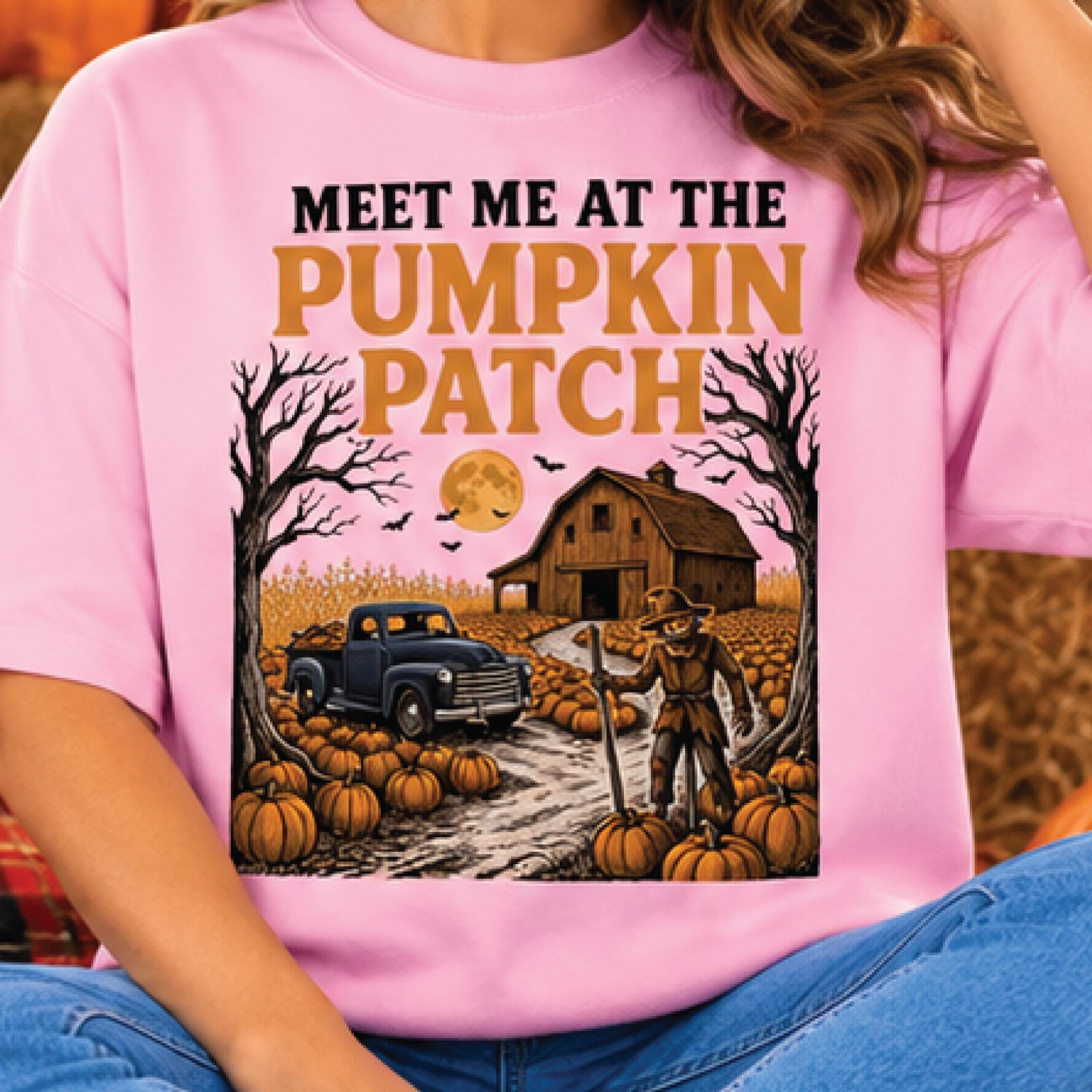meet me at the pumpkin patch sweatshirt, vintage fall farm graphic crewneck, autumn pumpkin picking pullover, cozy fall