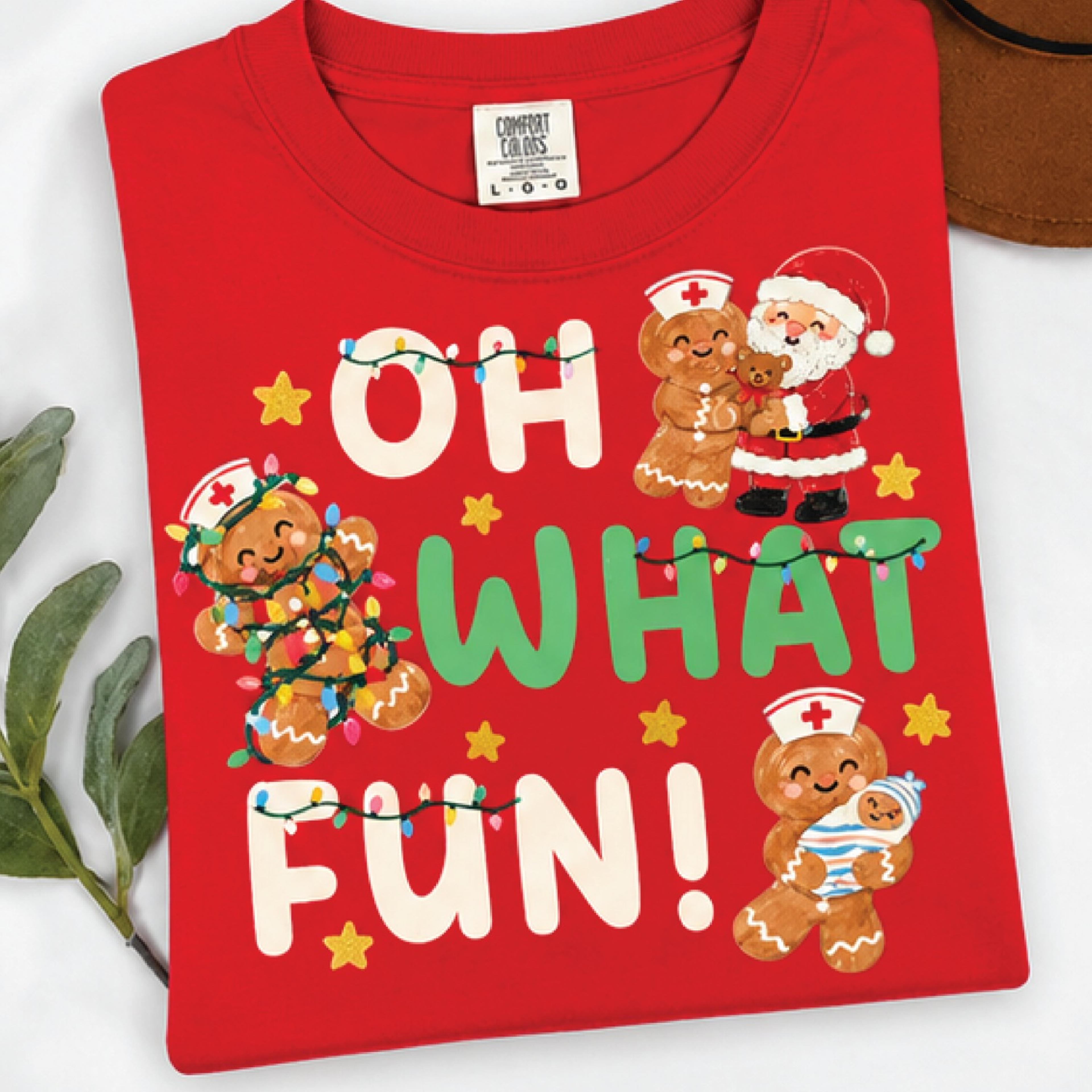 oh what fun christmas nurse sweatshirt, cute gingerbread nurse holiday shirt, funny medical christmas gift for healthcar