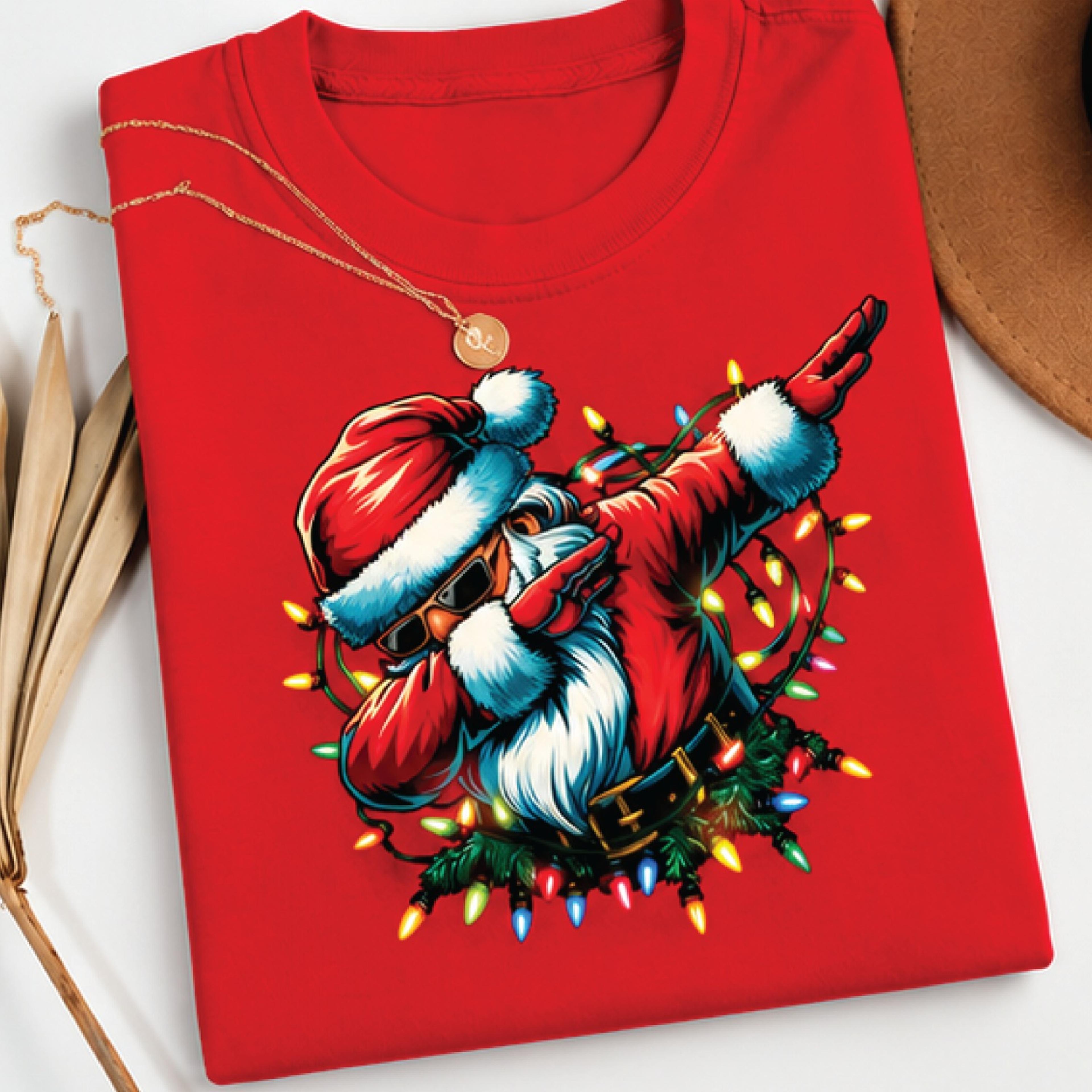 dabbing santa christmas sweatshirt, funny santa claus graphic shirt, cool santa holiday tee, festive xmas party gift