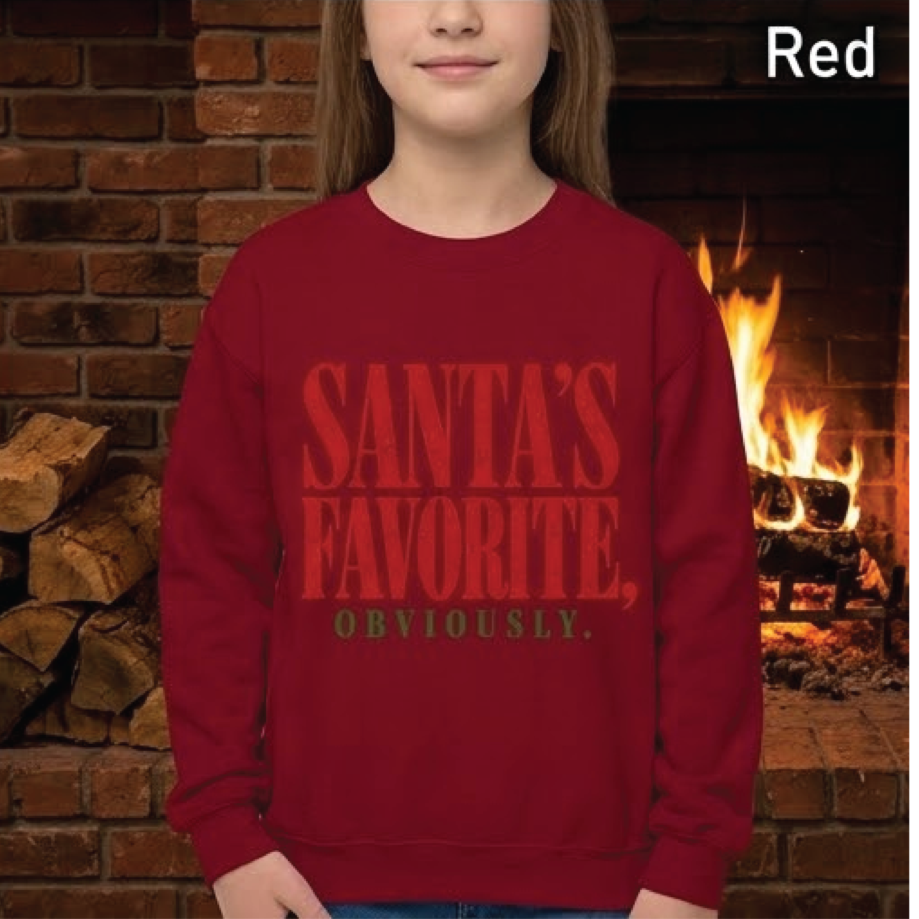Santas Favorite Obviously Sweatshirt Funny Christmas Quote Sweatshirt Unisex Holiday Crewneck Cute  2