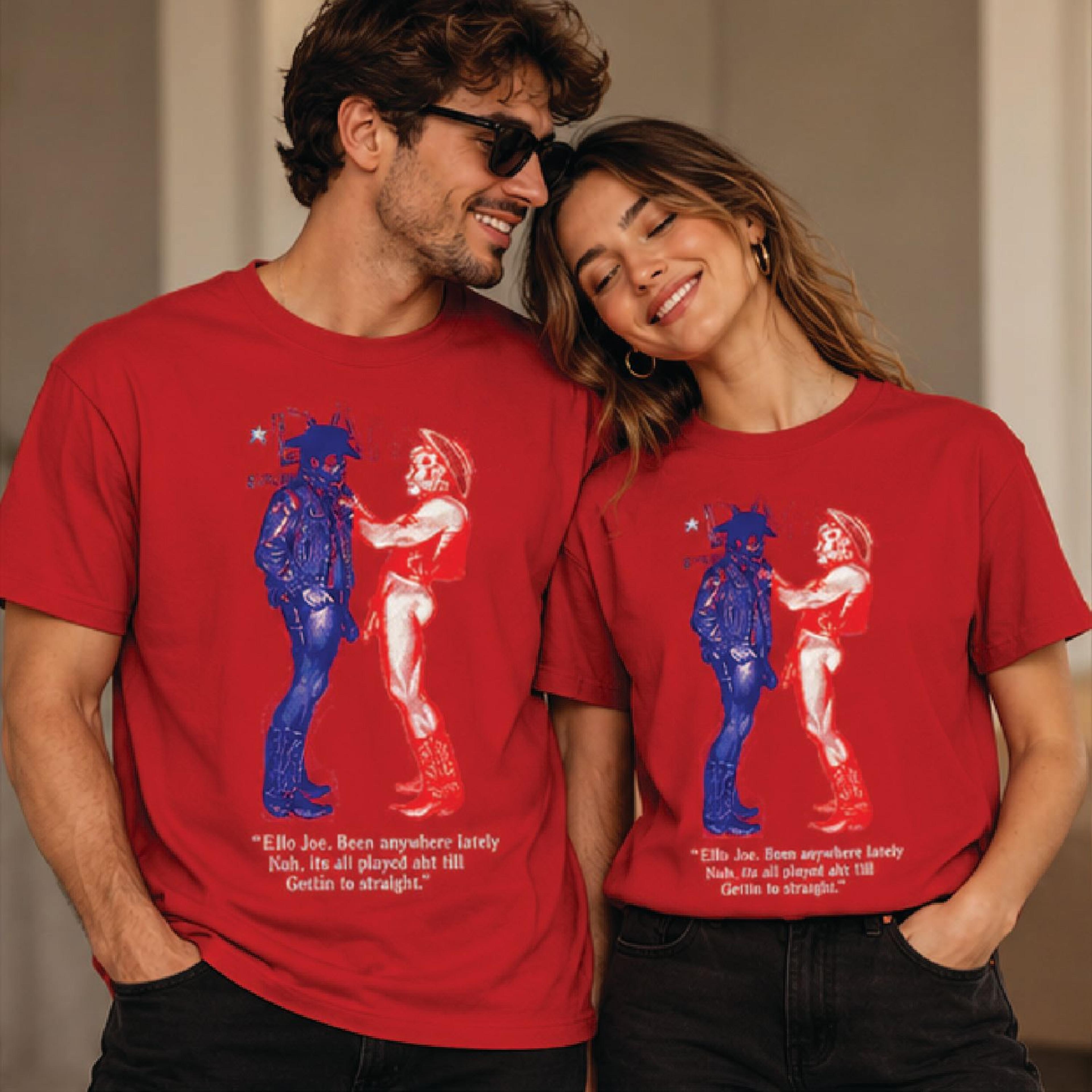 Vintage Cowboy Couple Sweatshirt Retro Western Cowboy Graphic Funny Joe Quote Matching Sweatshirts  3