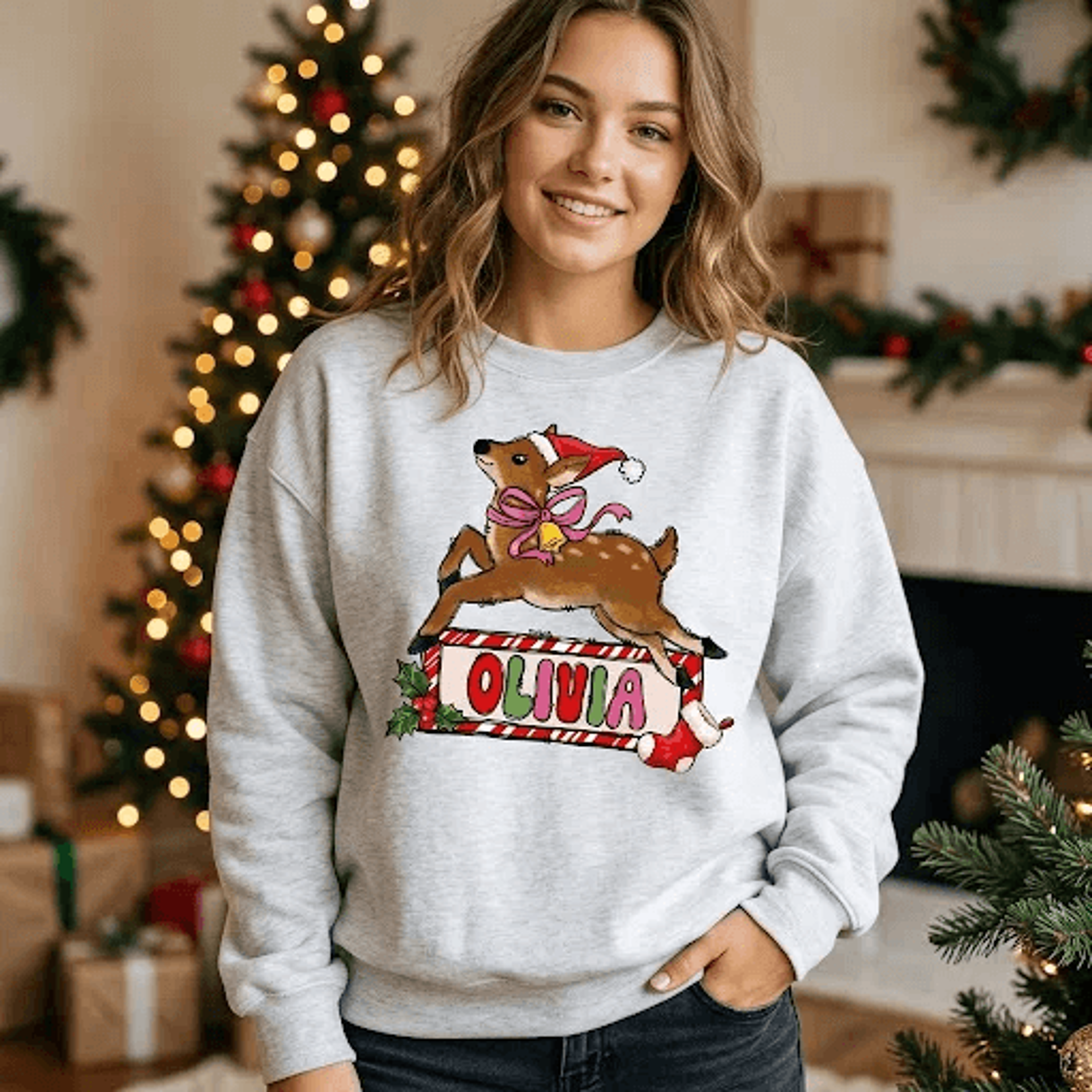 funny chihuahua christmas sweatshirt, feliz navidog holiday sweatshirt, cute santa dog graphic, christmas gift for dog