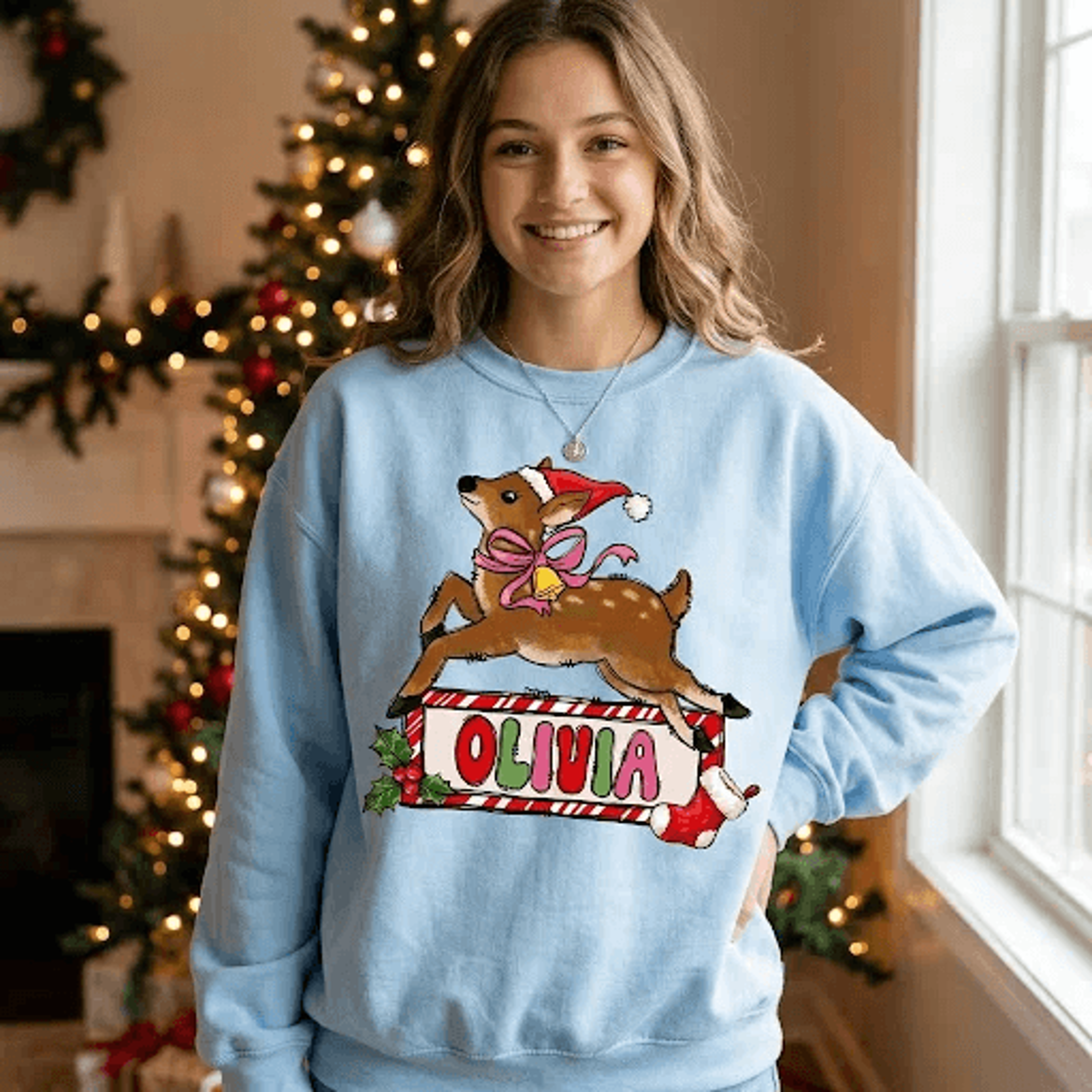Funny Chihuahua Christmas Sweatshirt Feliz Navidog Holiday Sweatshirt Cute Santa Dog Graphic Christ 2