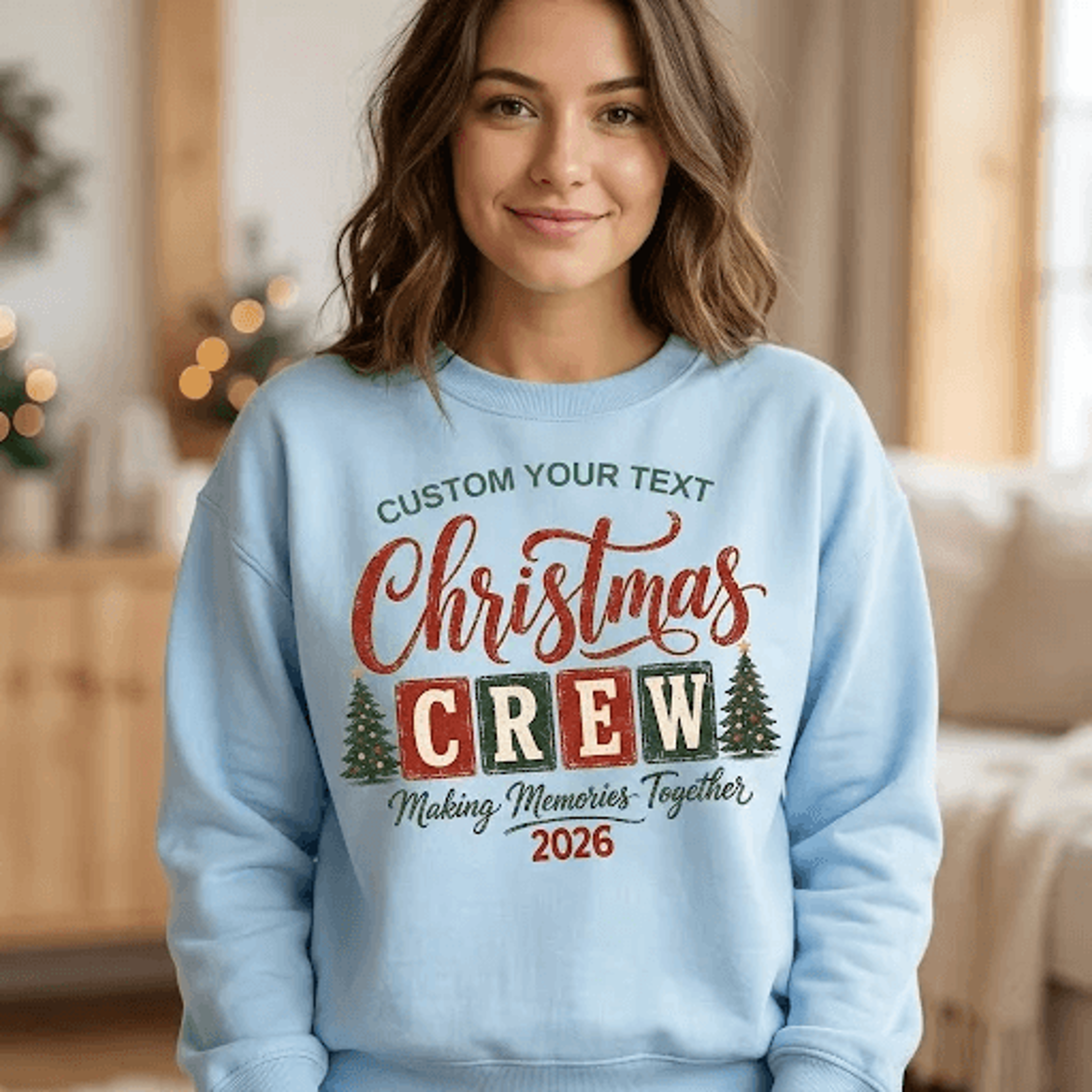 Personalized Christmas Crew Sweatshirt Custom Family Holiday Sweatshirt Matching Christmas Group Ou 2