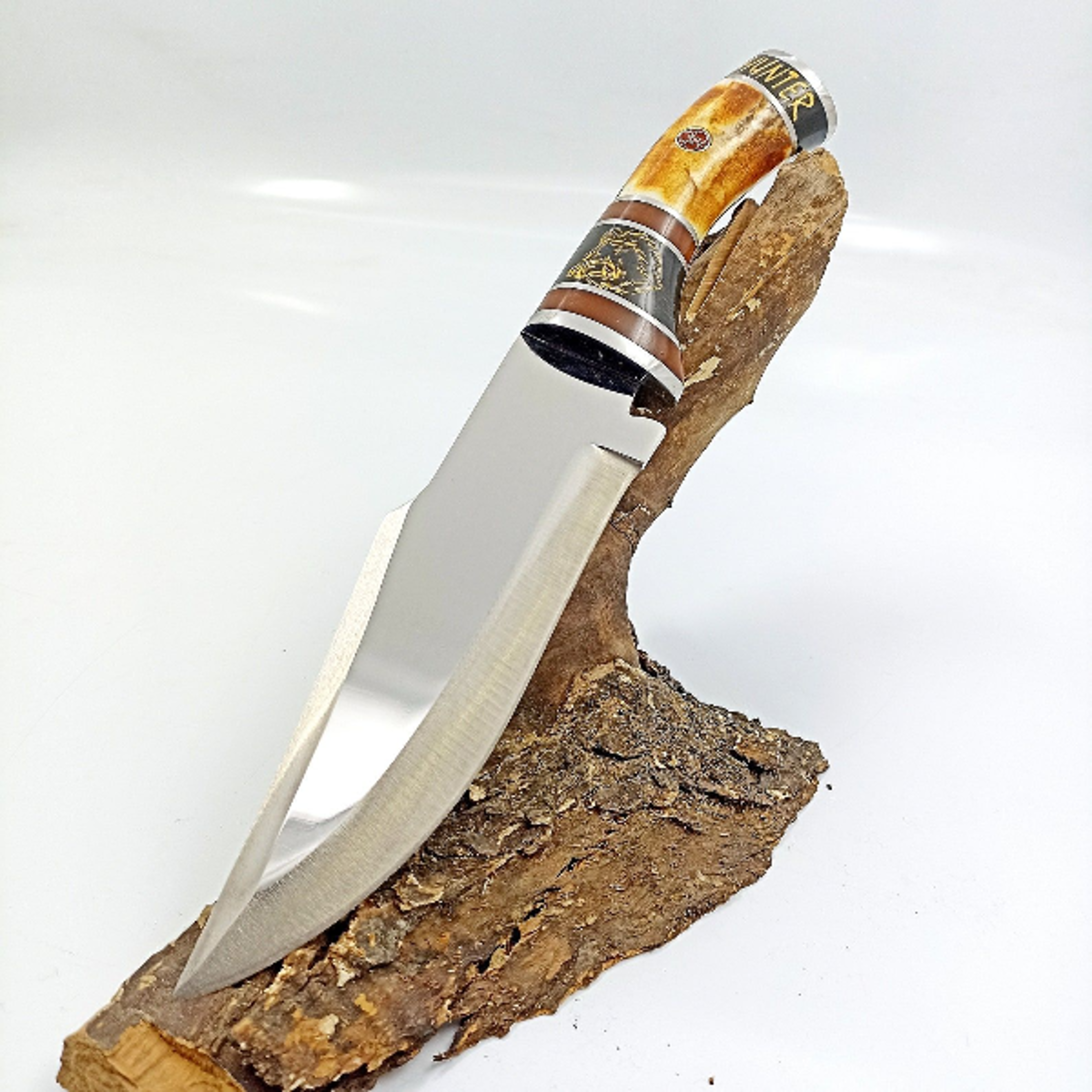 handmade engraved deer antler handle hunting knife - perfect gift for outdoor enthusiasts