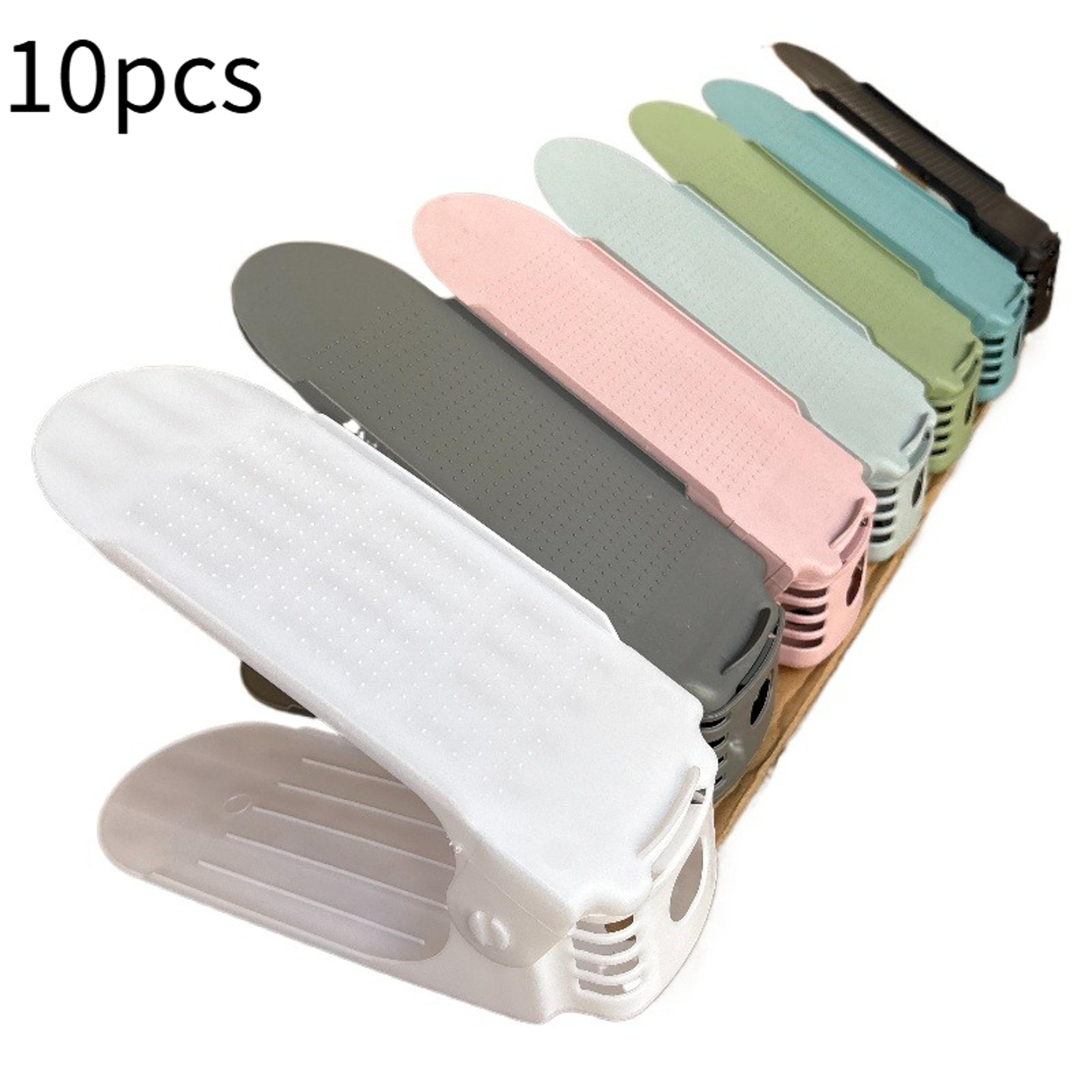 shoe slots space saving saver, 4 gears adjustable shoe stacker organizer for household storage