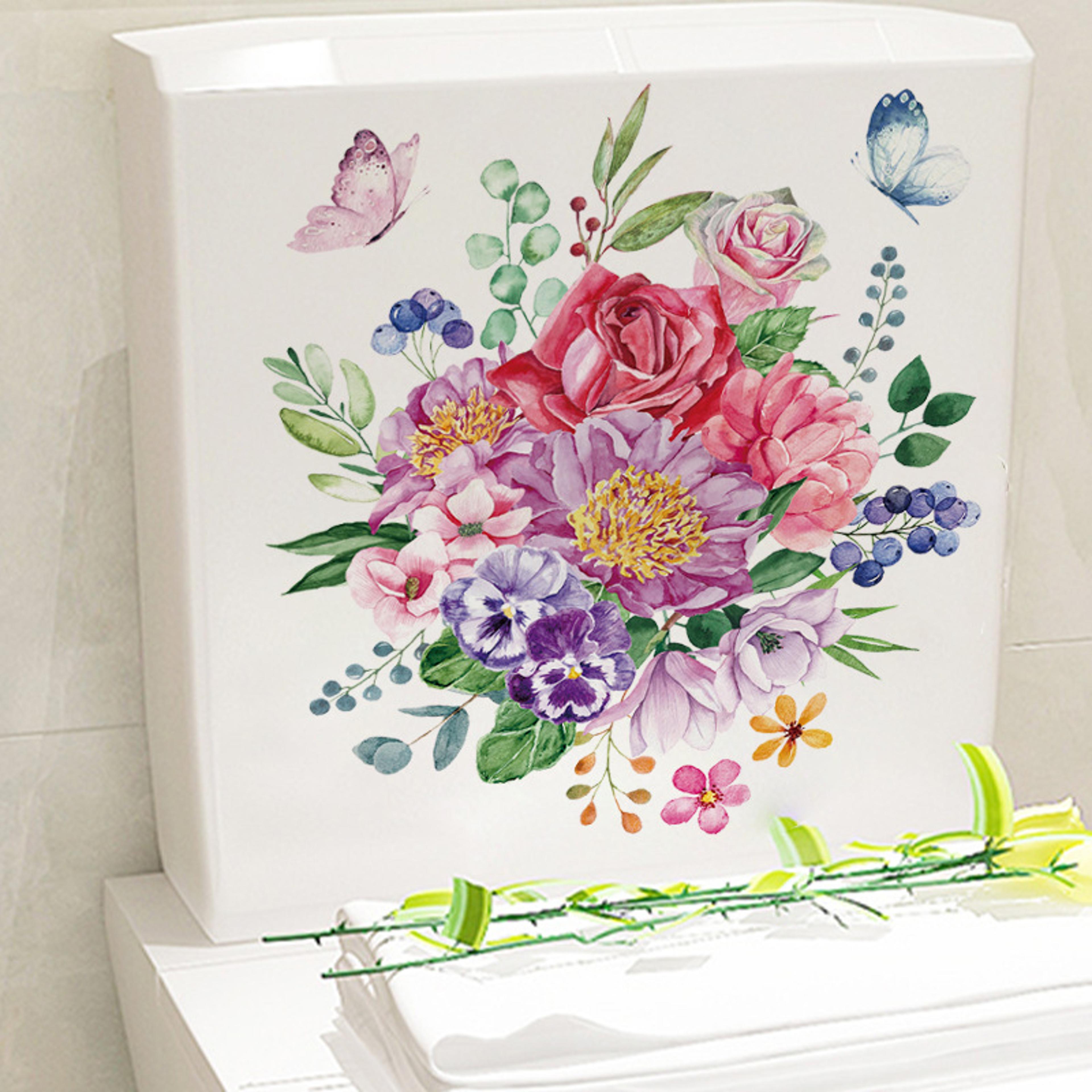 Toilet Sticker Funny Man Removable WC Sticker Selfadhesive Bathroom Wall Stickers Home Decor 5