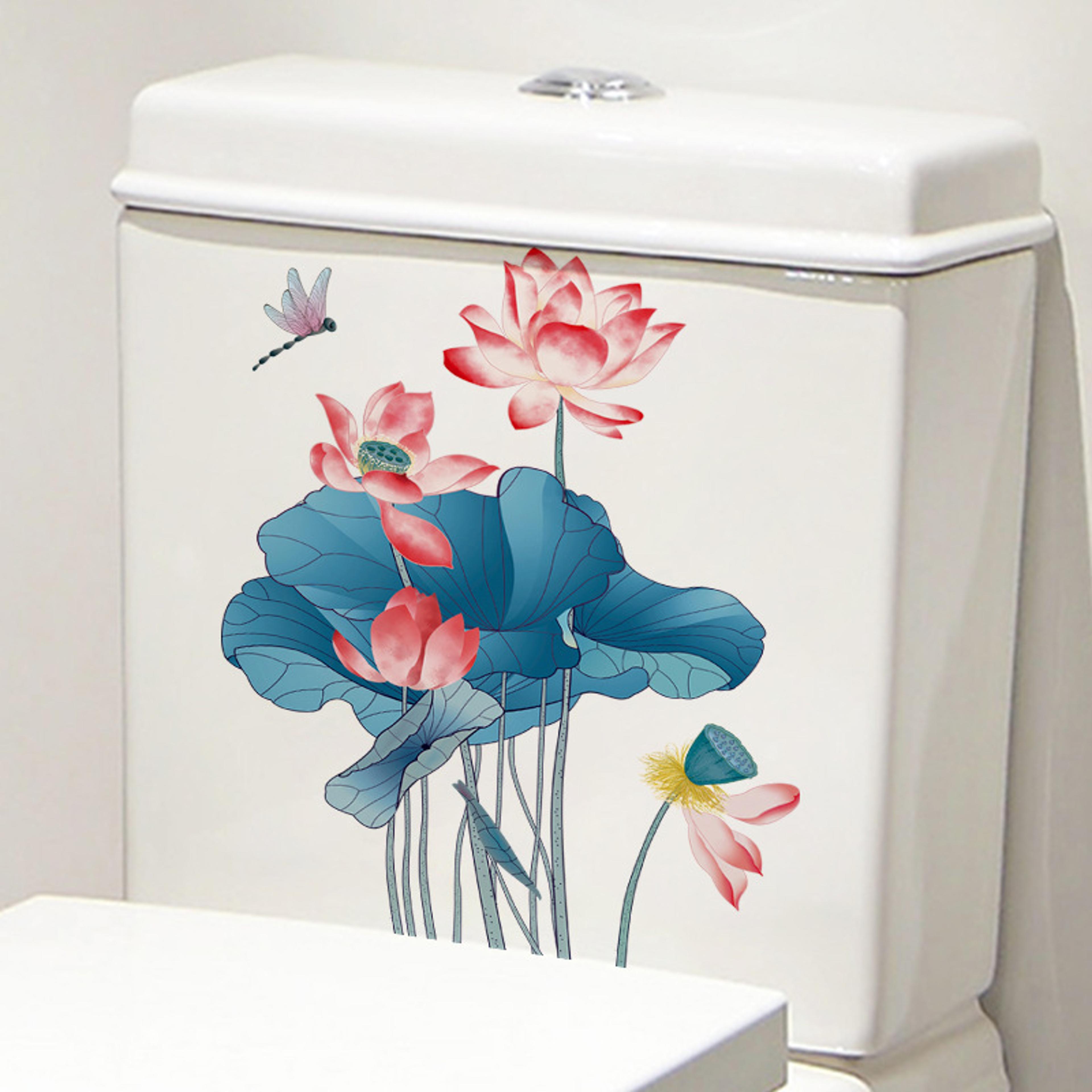 Toilet Sticker Funny Man Removable WC Sticker Selfadhesive Bathroom Wall Stickers Home Decor 9