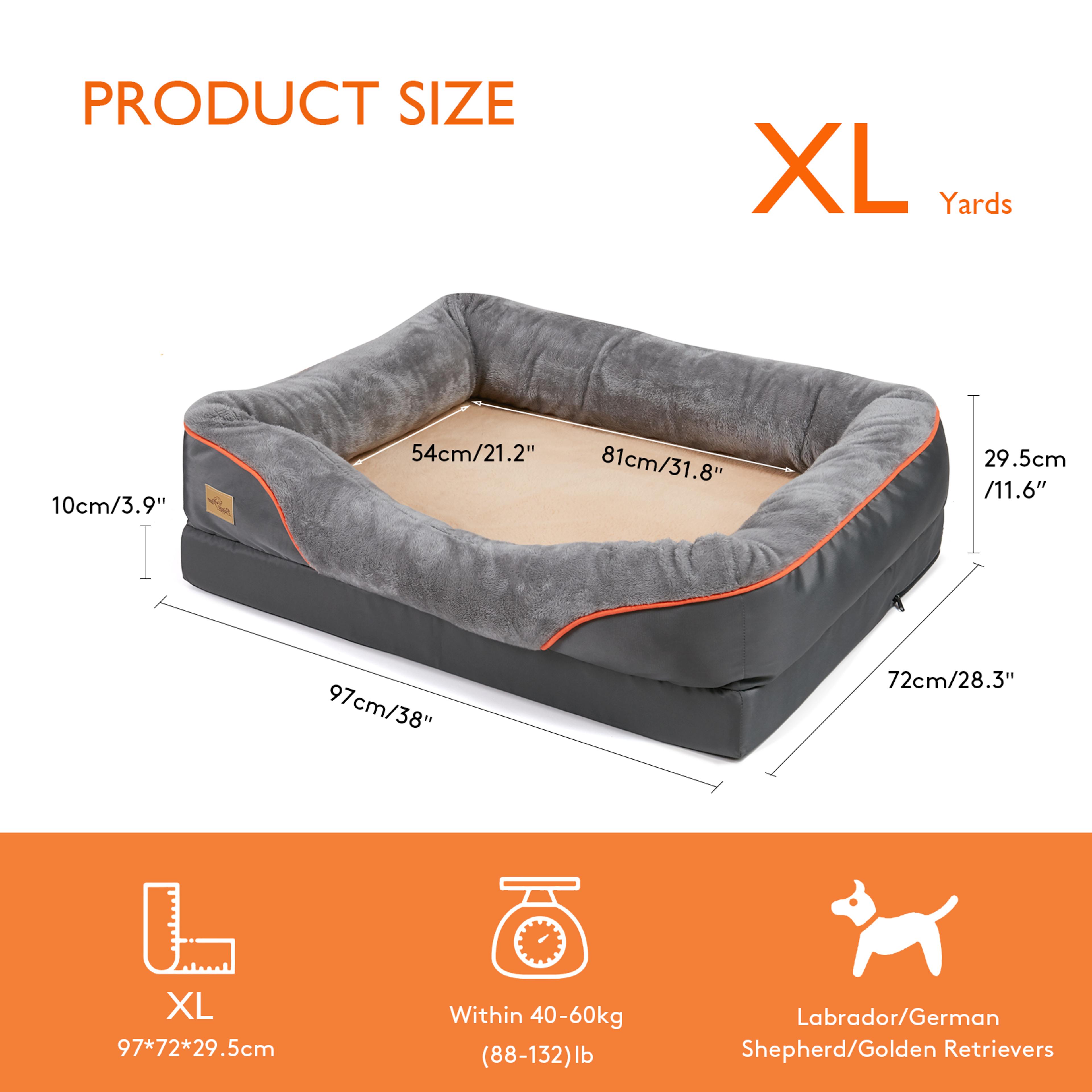 Jumbo Large Orthopedic Dog Bed Memory Foam Quilted Bolstered Pet Couch Elevated Cushion Warm Waterp 6