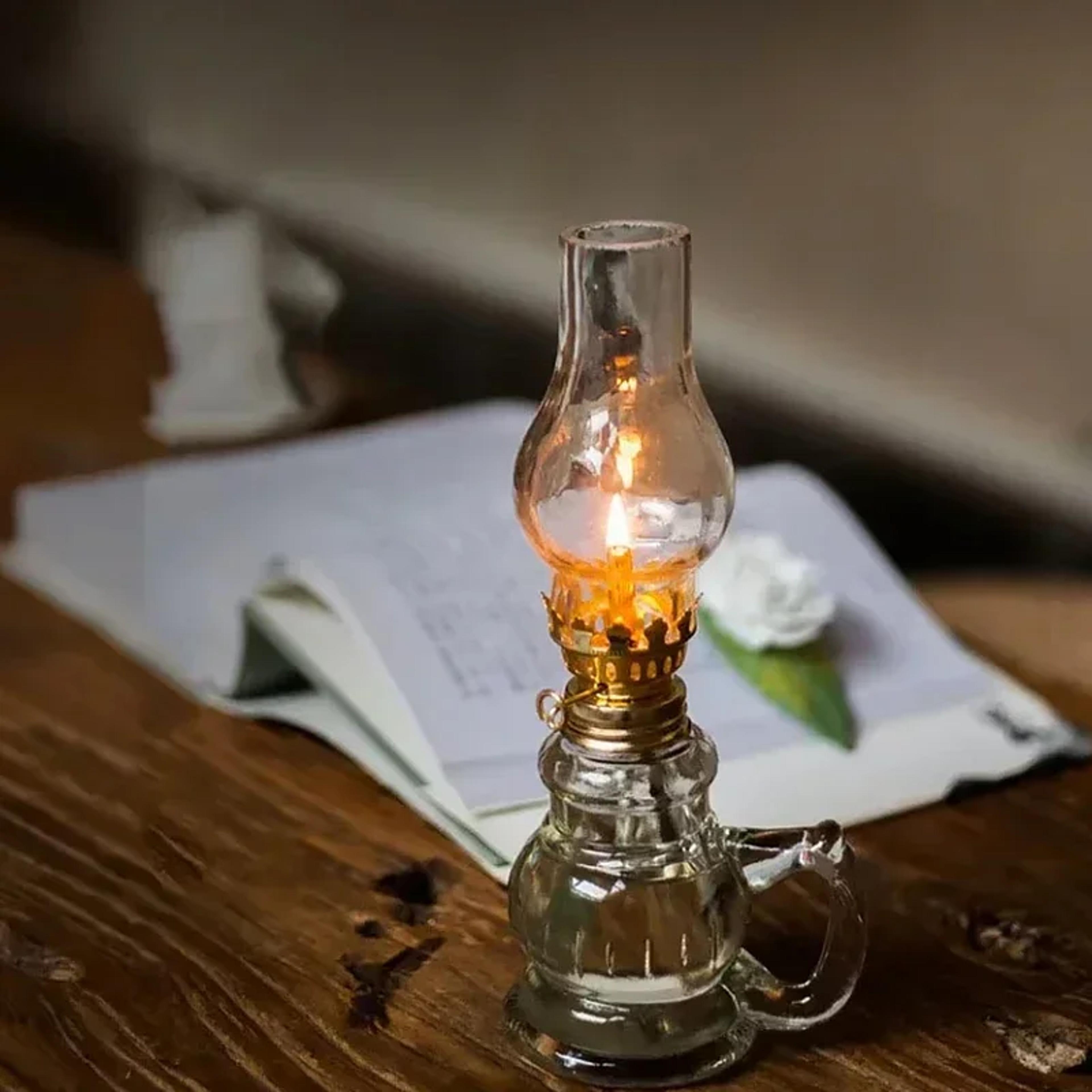 vintage retro kerosene oil lamp windproof glass cover for emergency lighting and home decor