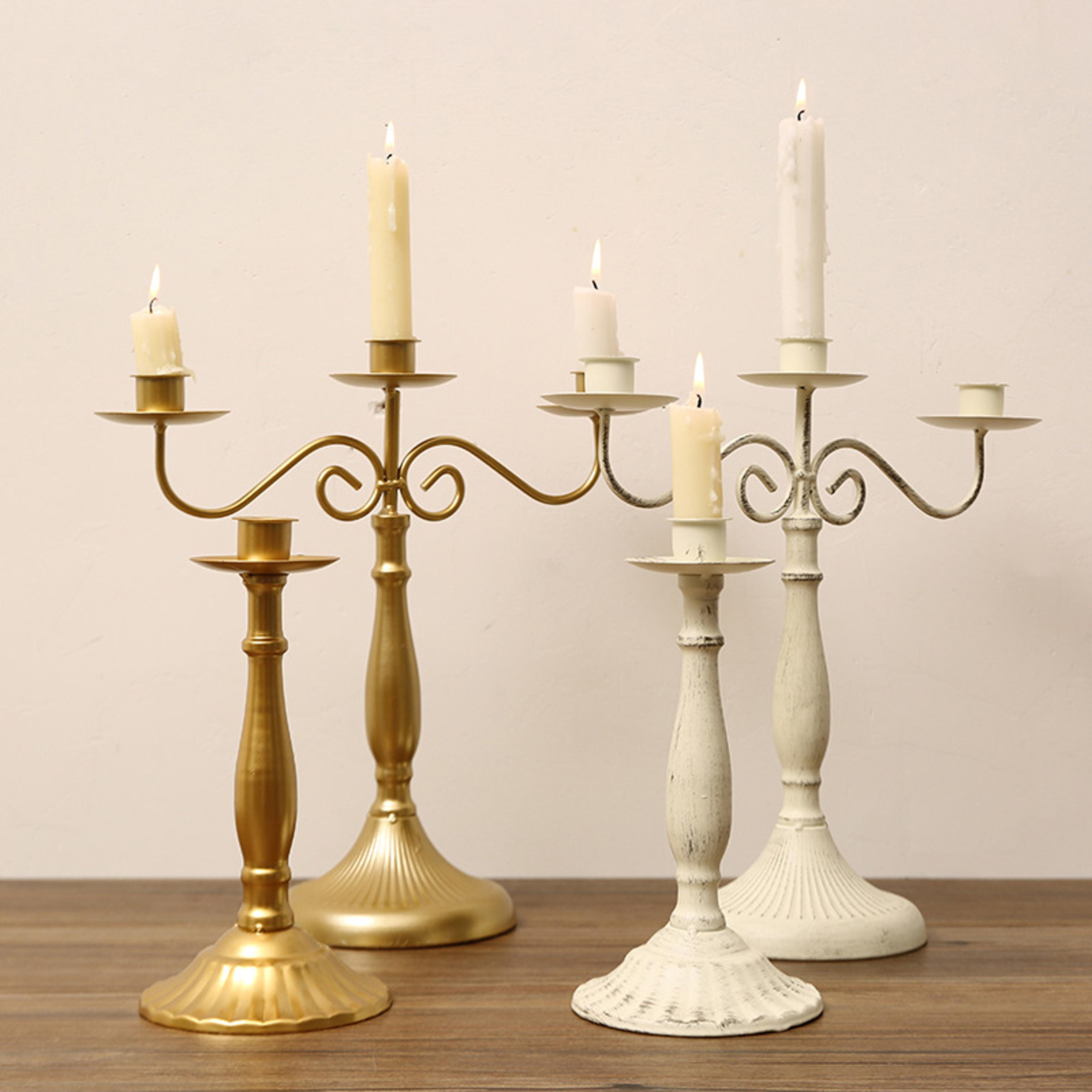 light luxury candle holder decorations, nordic romantic candlelight dinner props table decorations for modern home