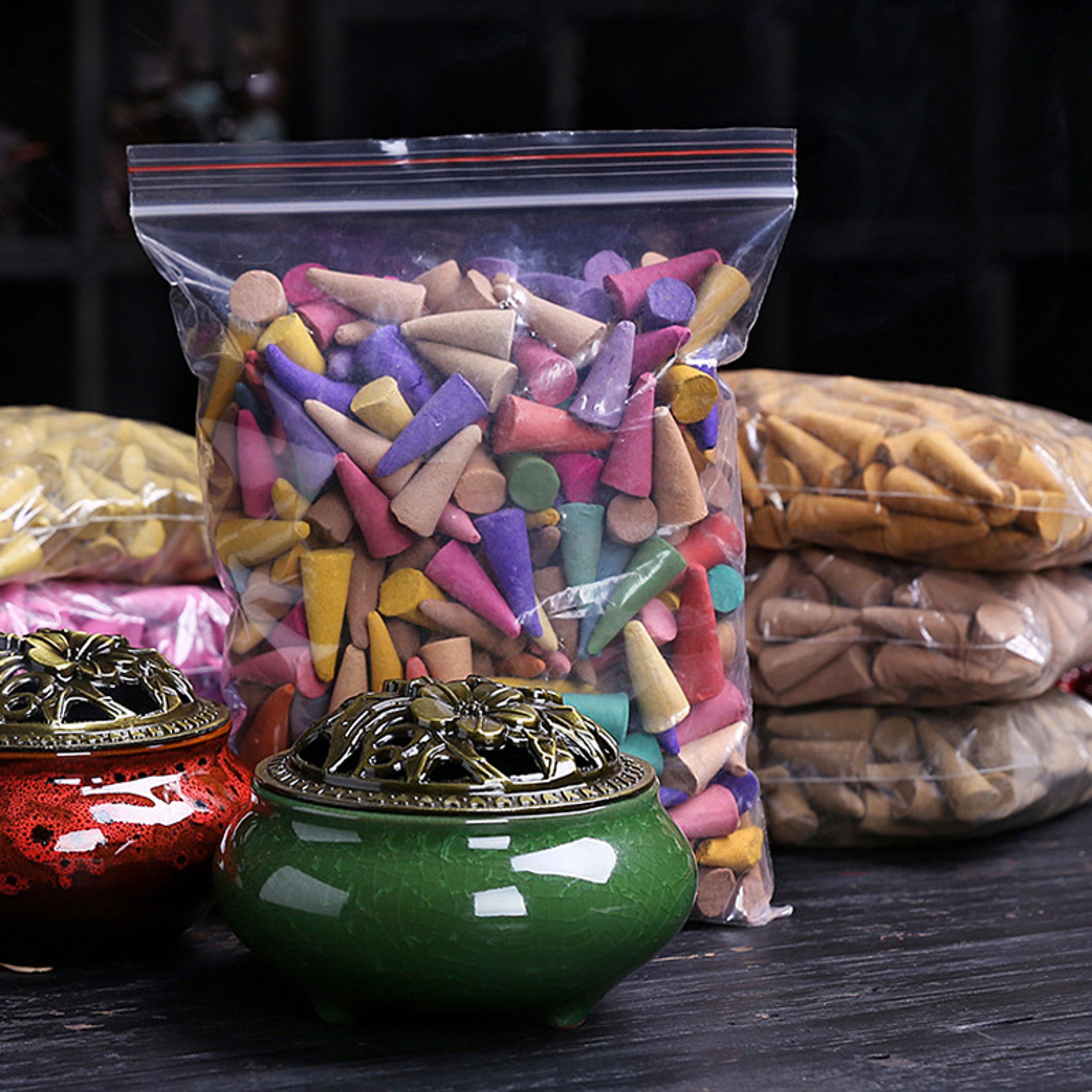 natural incense cones mixed flavor, backflow insence floral lavender sandalwood, yoga meditation tea room decoration
