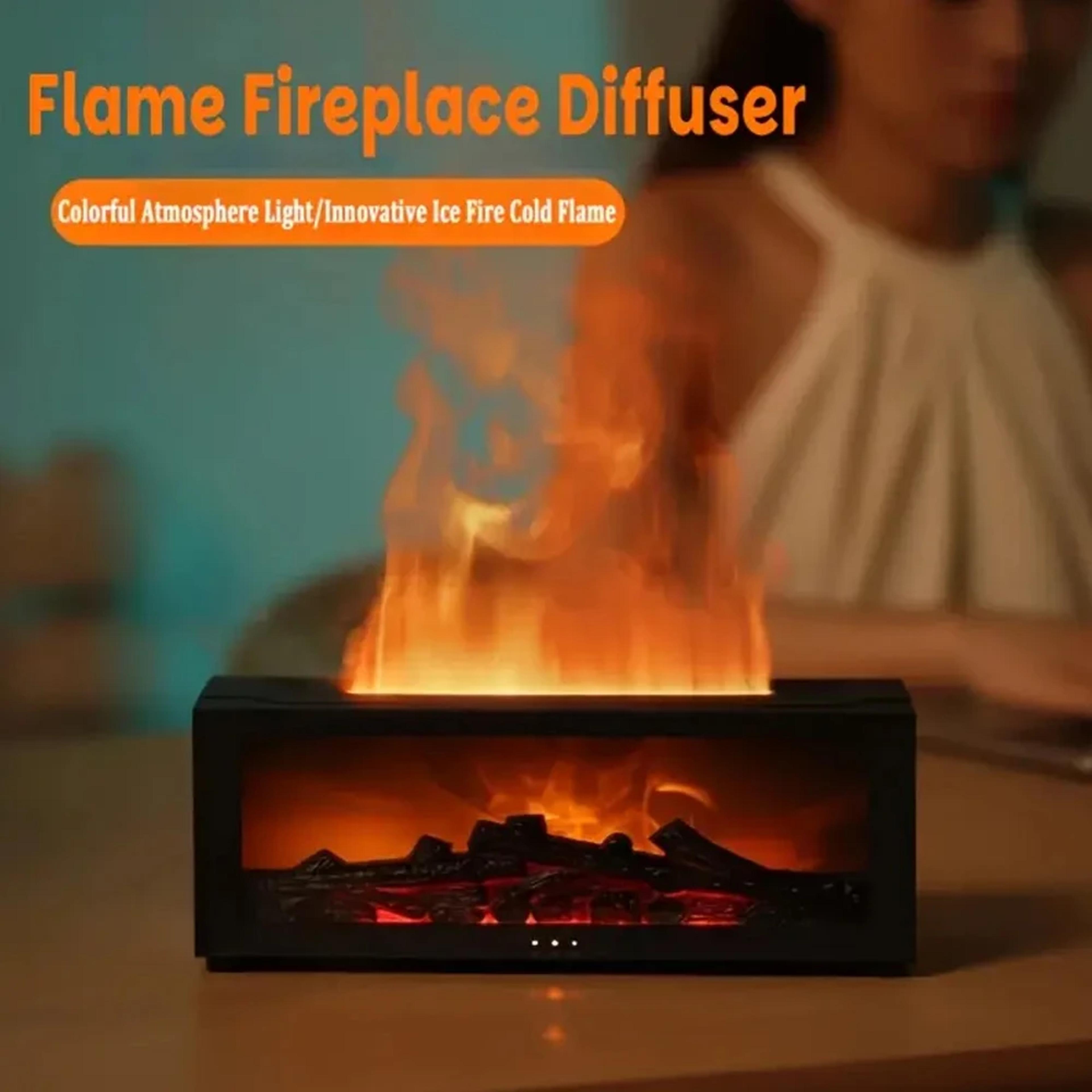 Aroma Diffuser With Color LED Flame Effect Essential Oil Diffuser Air Humidifier Remote Timer Fragr 2