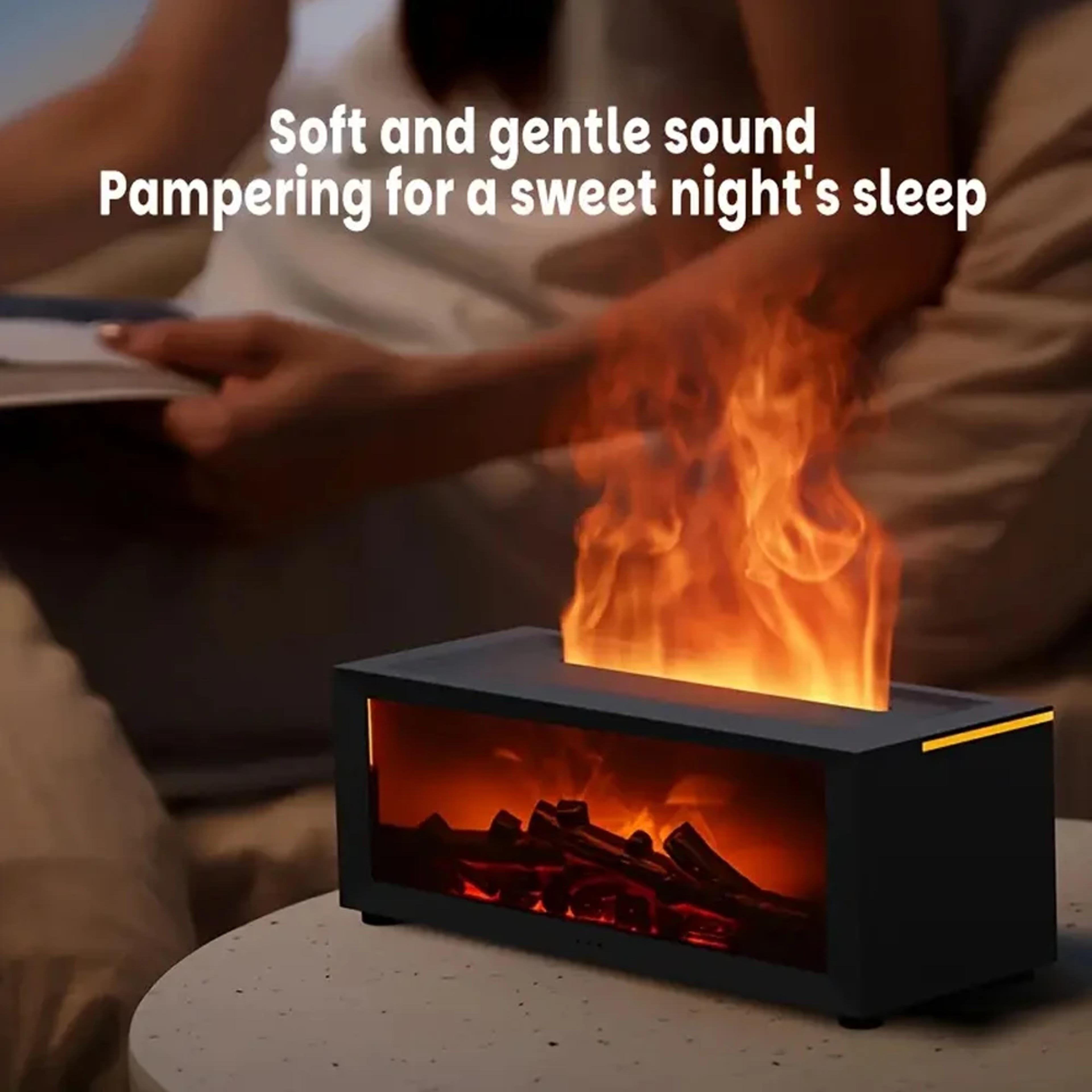 Aroma Diffuser With Color LED Flame Effect Essential Oil Diffuser Air Humidifier Remote Timer Fragr 3