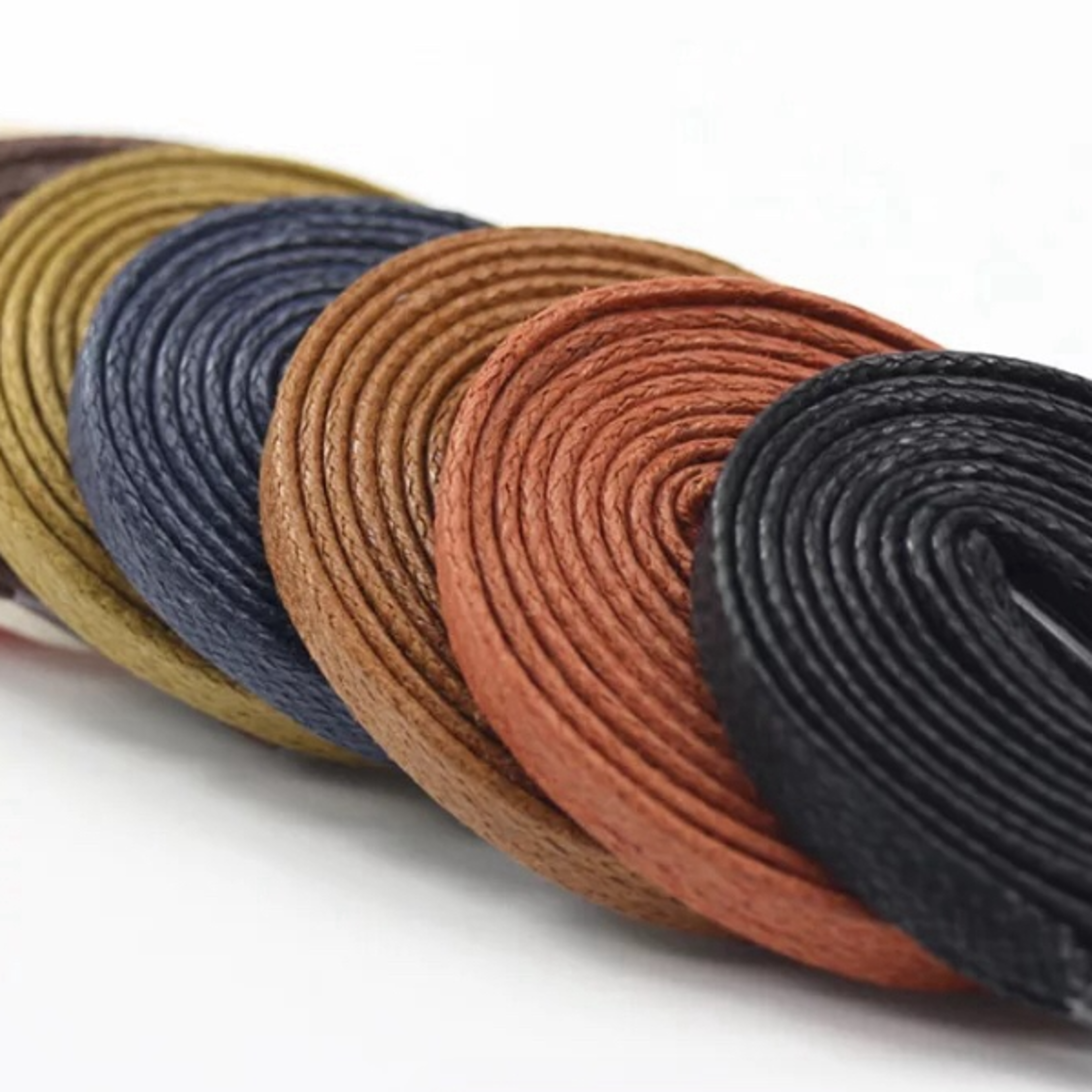 leather waterproof waxed flat shoelaces kids adult boots lace