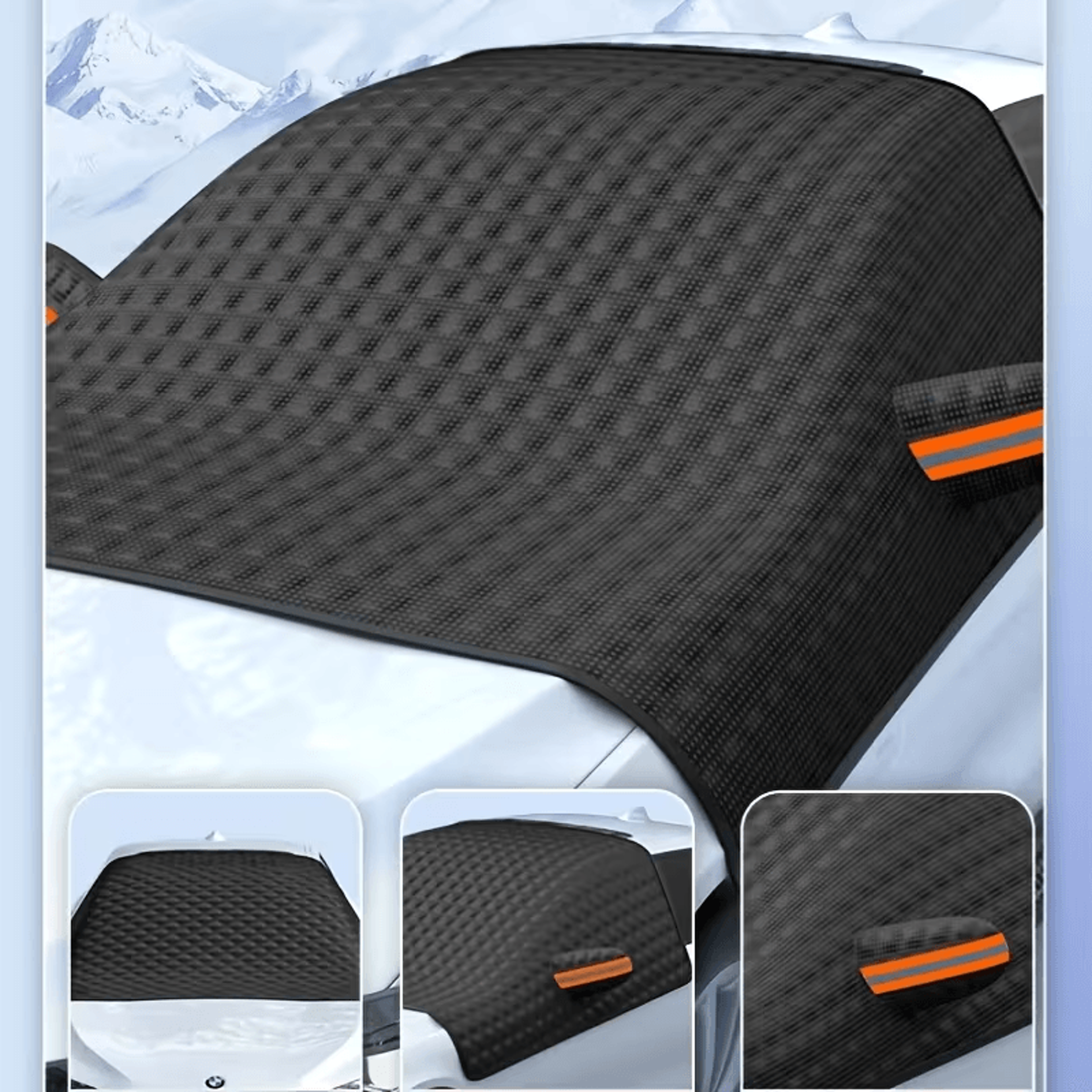 magnetic windshield snow cover for cars, skip the scraping, drive in seconds