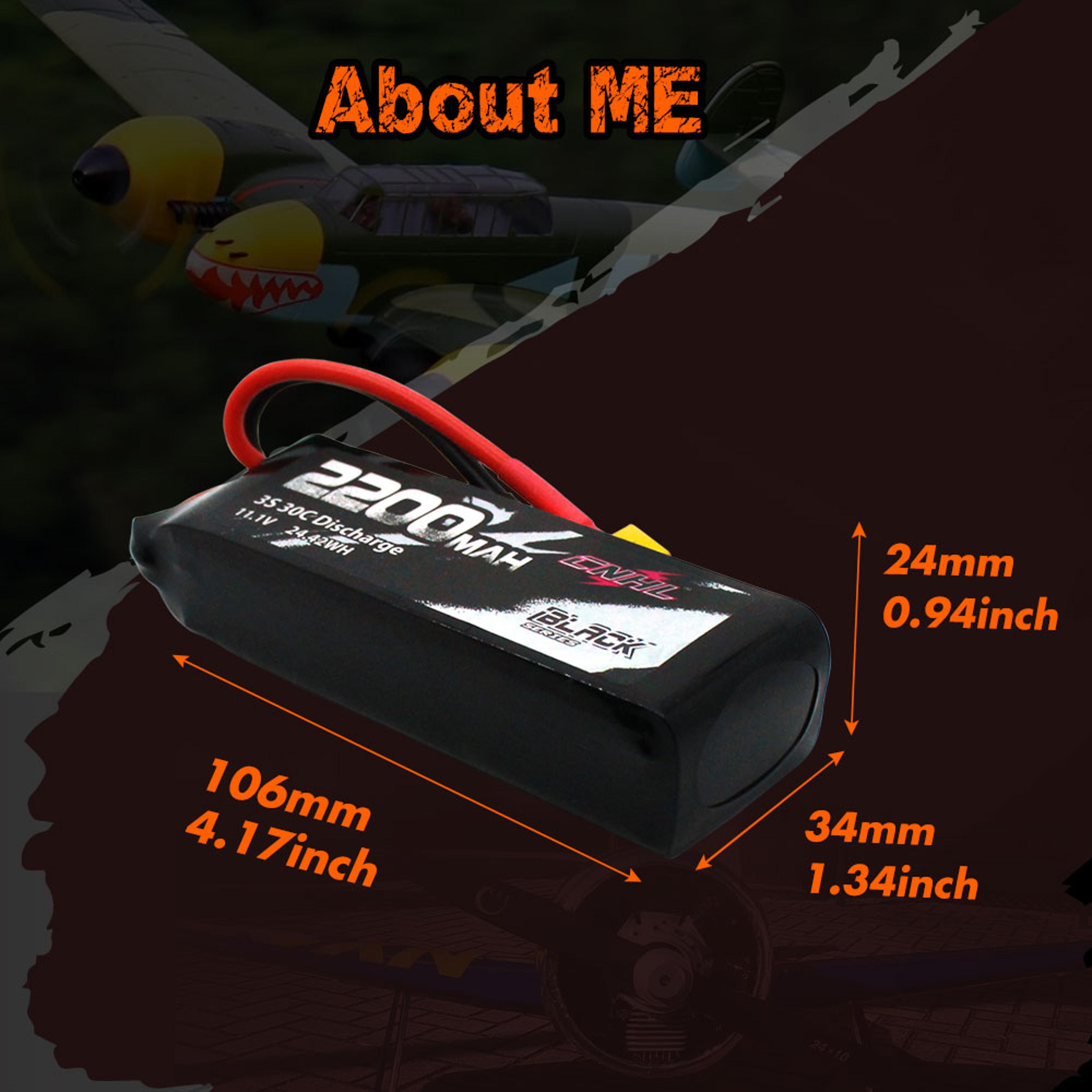 CNHL Lipo Battery With Plug For RC Quadcopter FPV Drone Car Racing 3