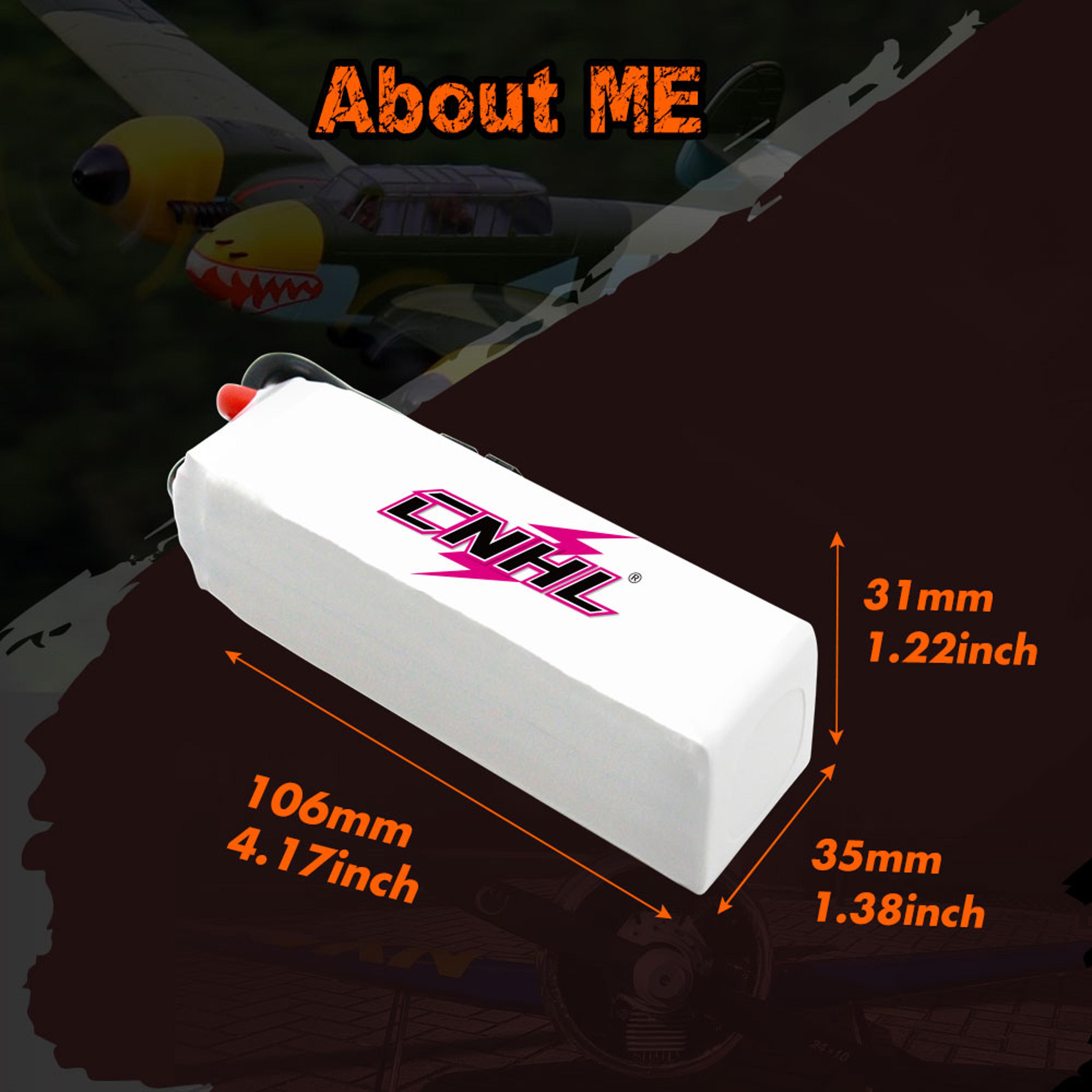 CNHL Lipo Battery With Plug For RC Quadcopter FPV Drone Car Racing 4