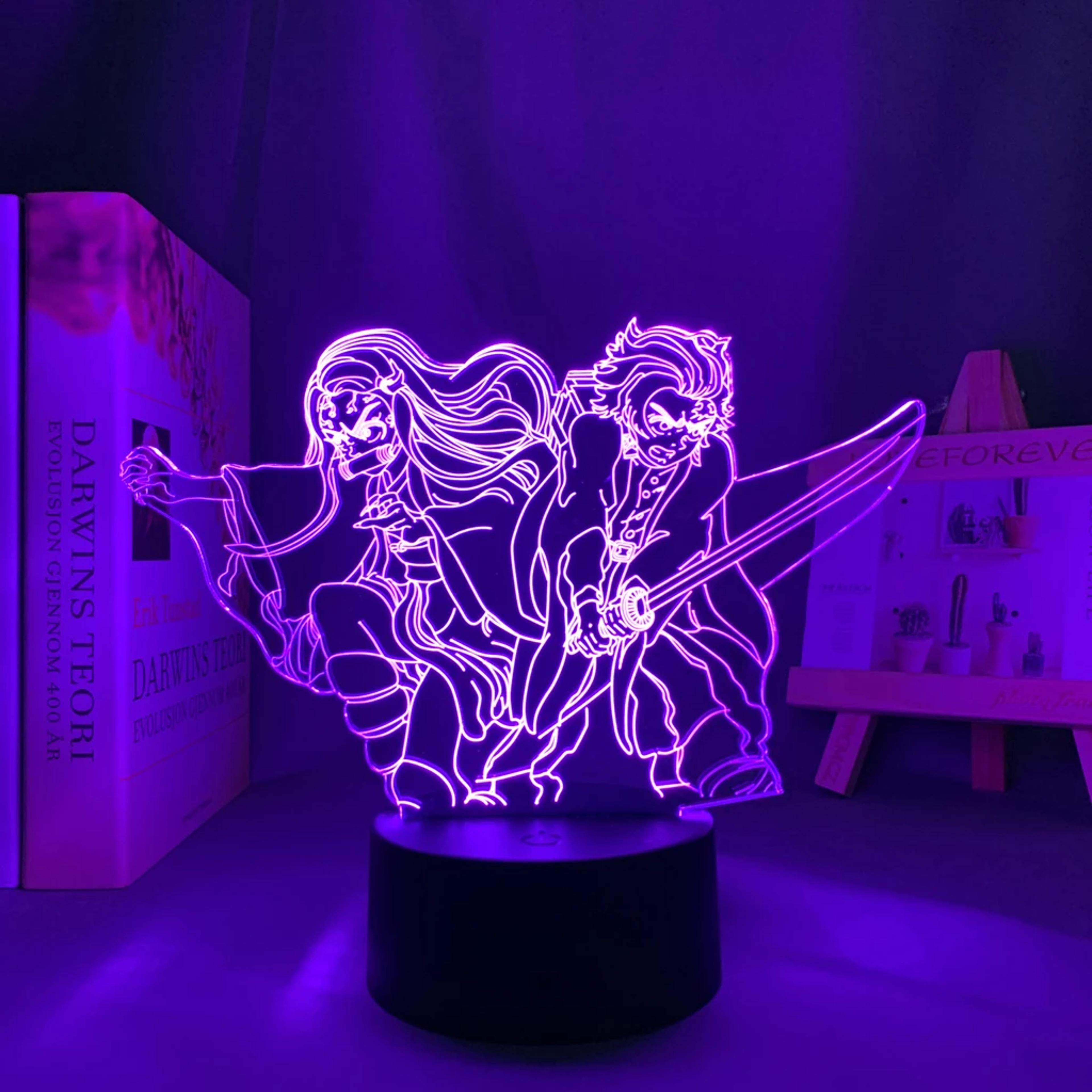kanroji anime night light 3d illusion lamp for bedroom decor