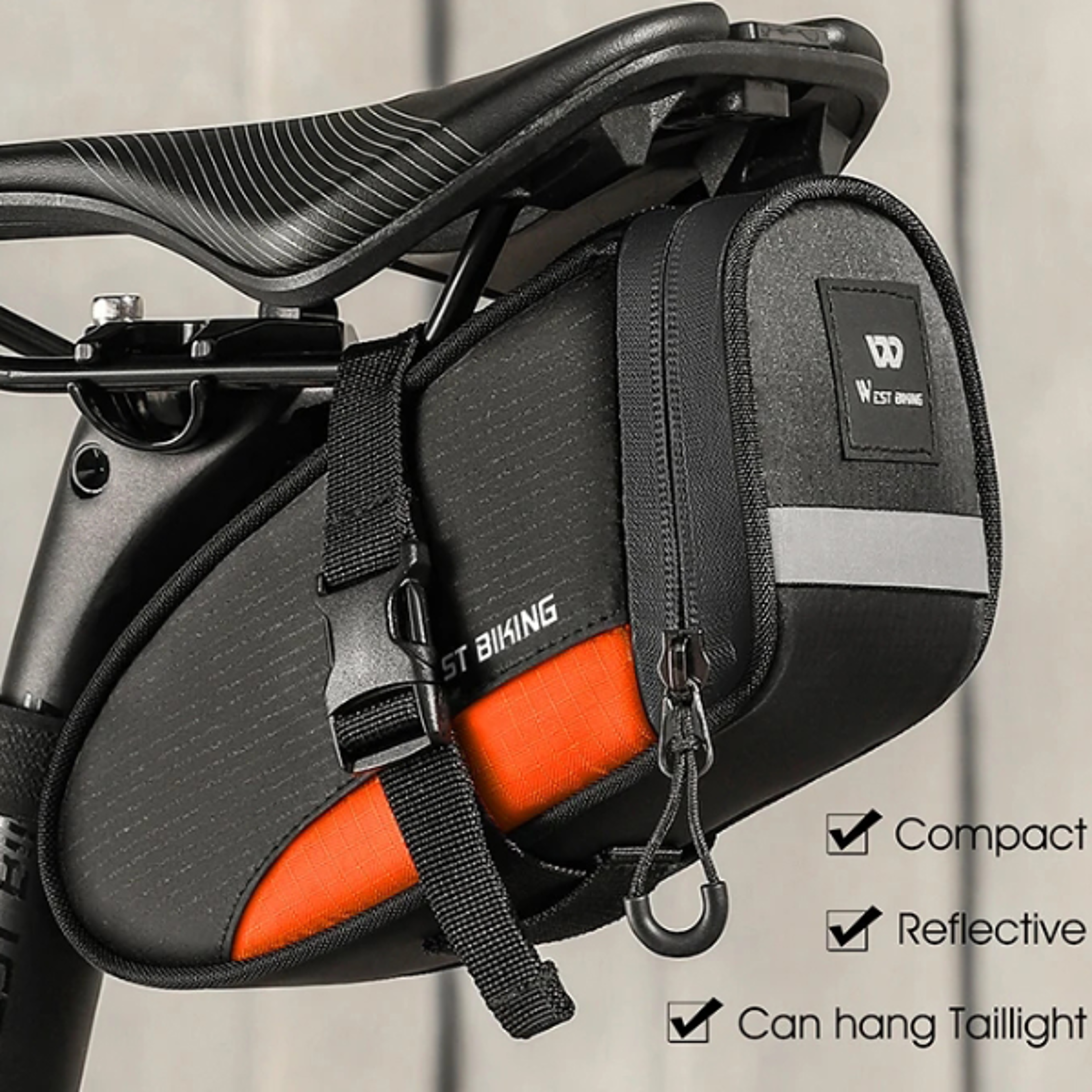 ultralight waterproof bike tail bag reflective cycling saddle bag for mtb road bike accessories