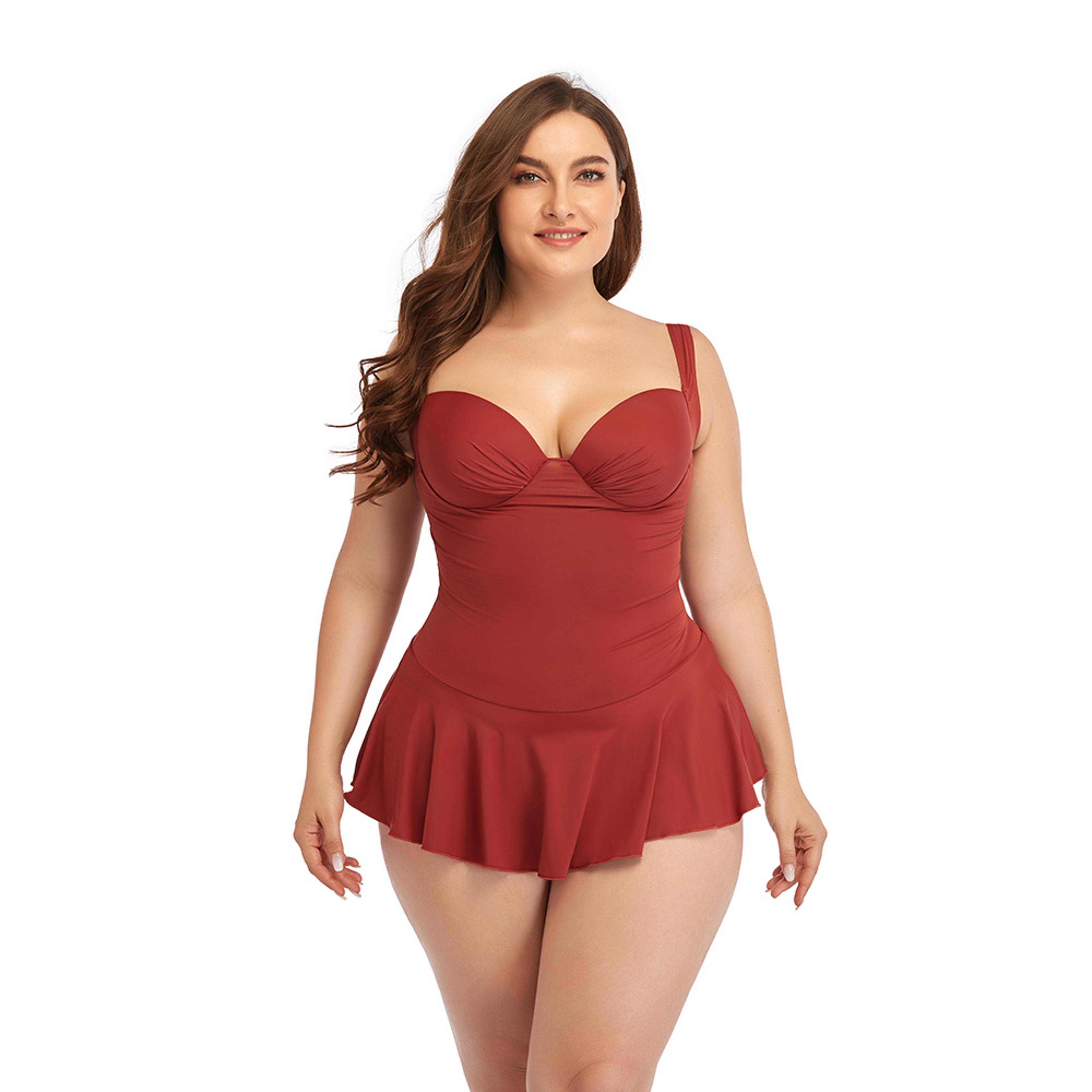 stylish new bikini set large size women's swimsuit sexy swim one piece chubby bathing suits swimming for women