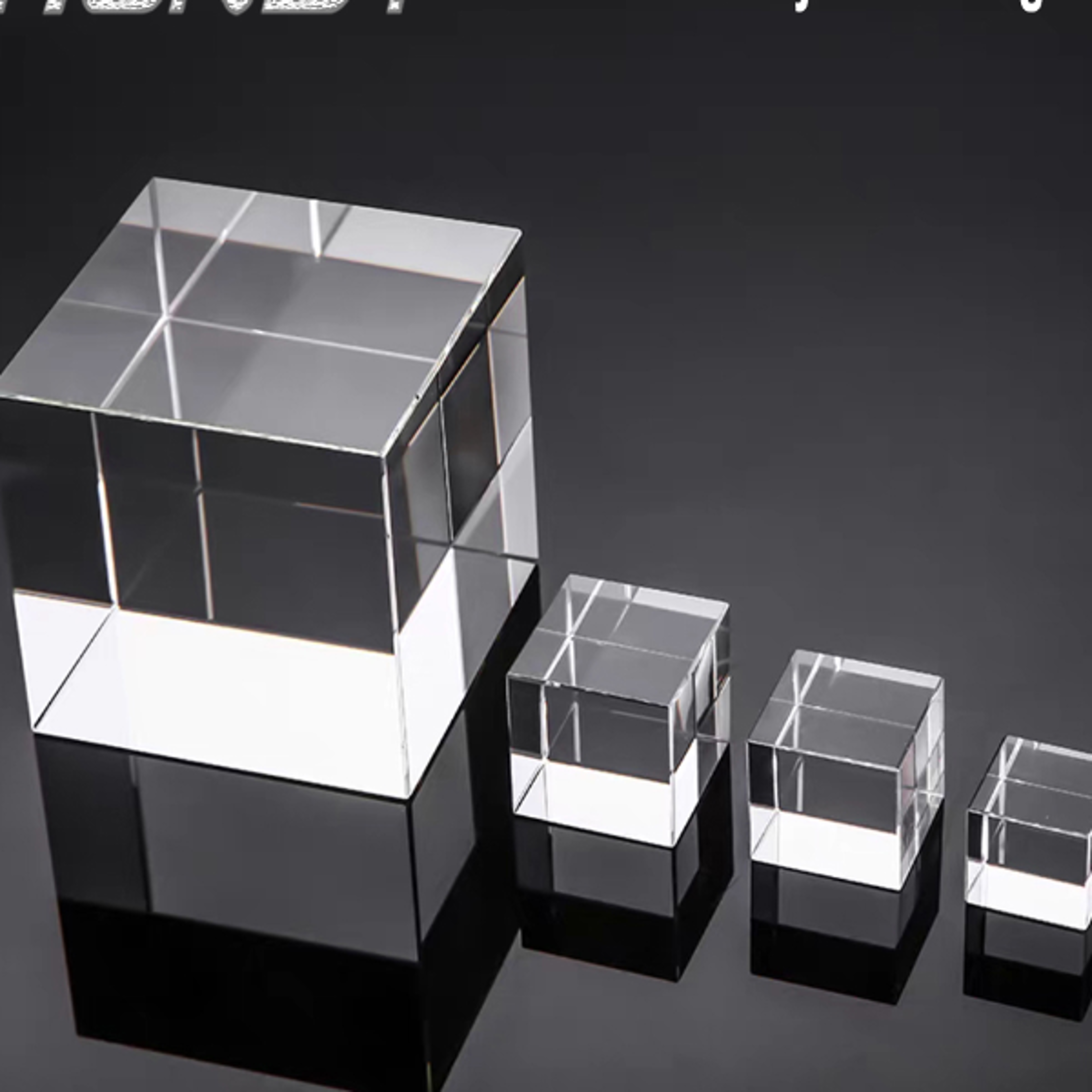 rectangular column crystal cube artificial crystal glass can be engraved with patterns and words inside