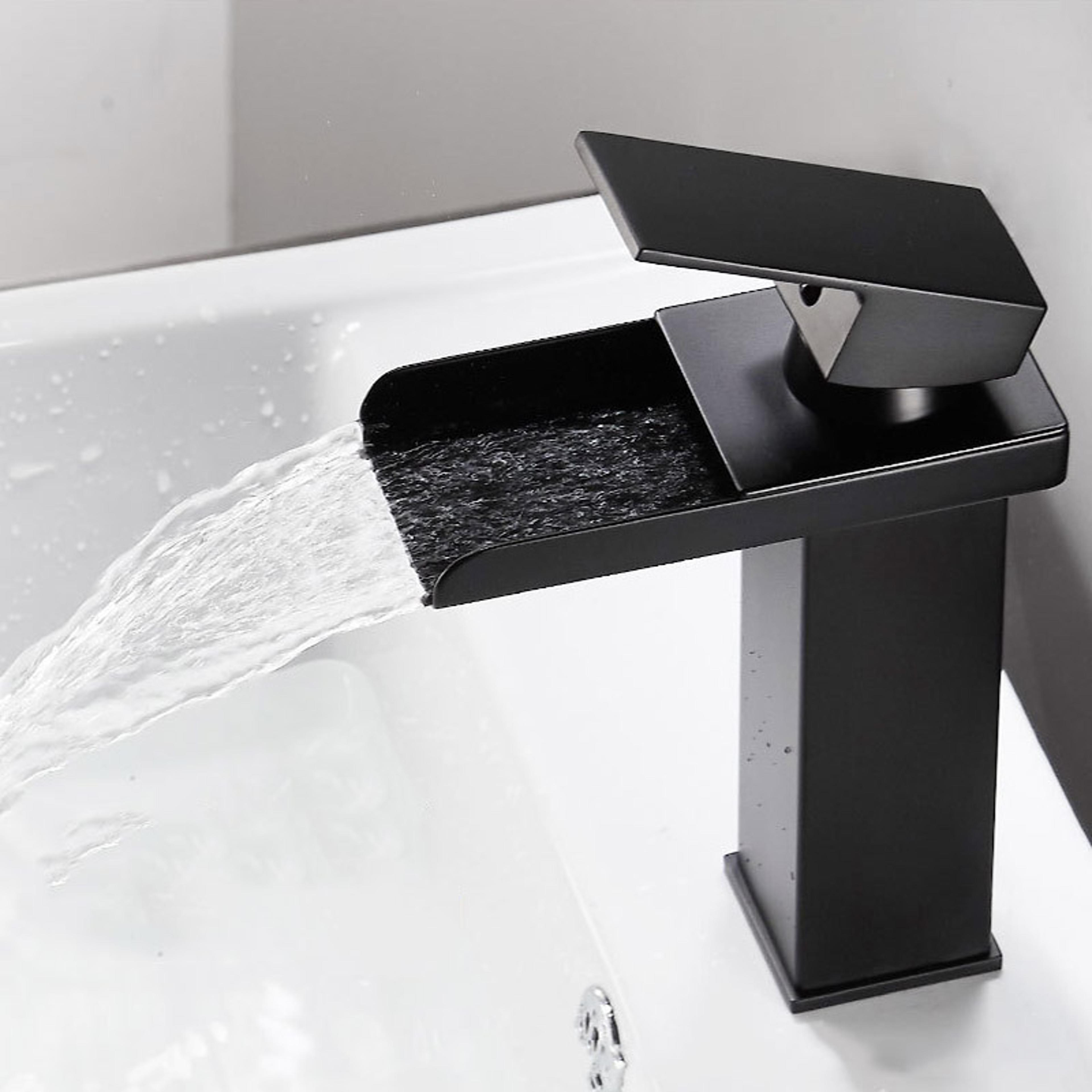 Wide Mouth Stainless Steel Faucet For Bathroom Basin Hot And Cold Waterfall Above Counter Faucet 1