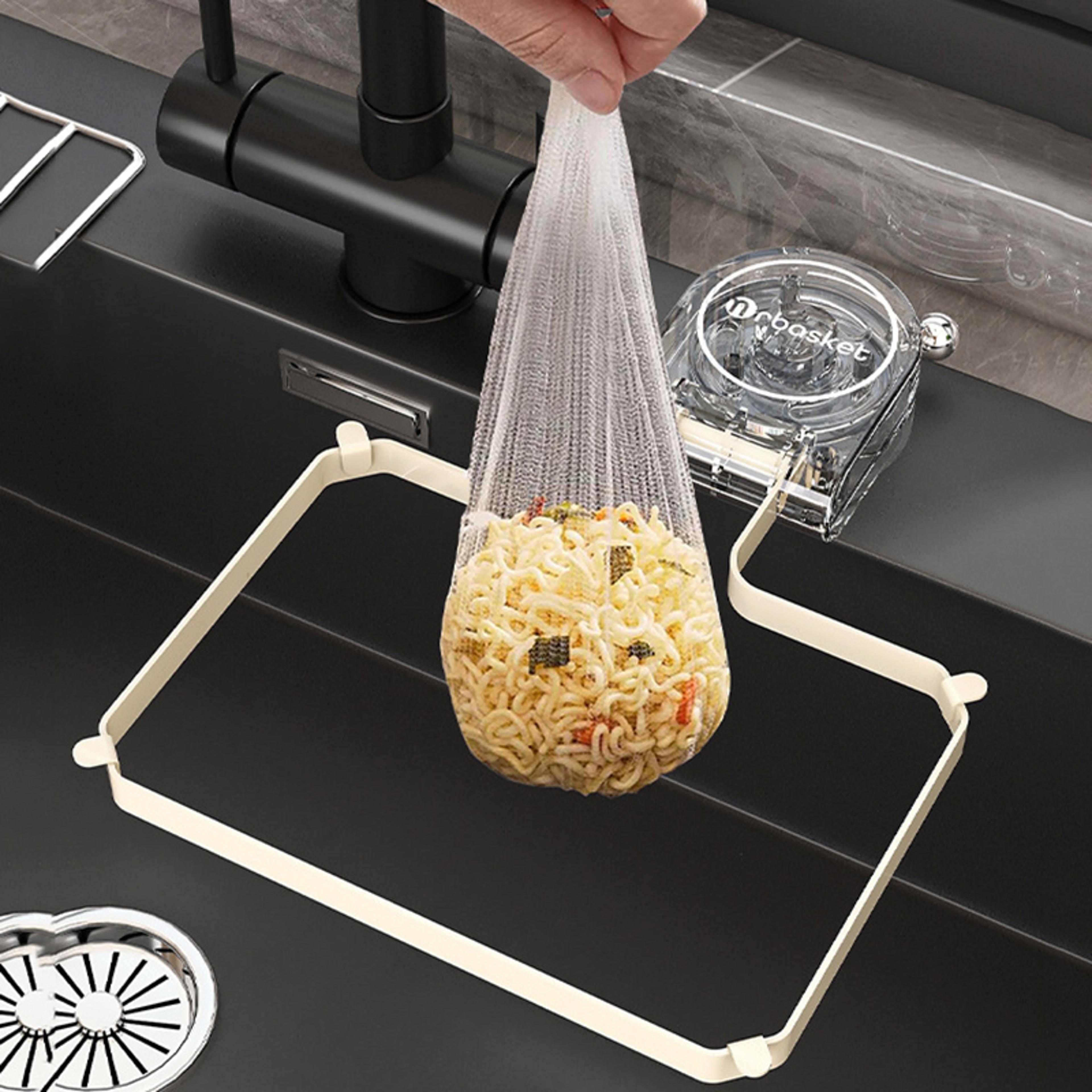 kitchen sink drain net rack with sucker prevents leftovers and waste blocking in dishwashing pool