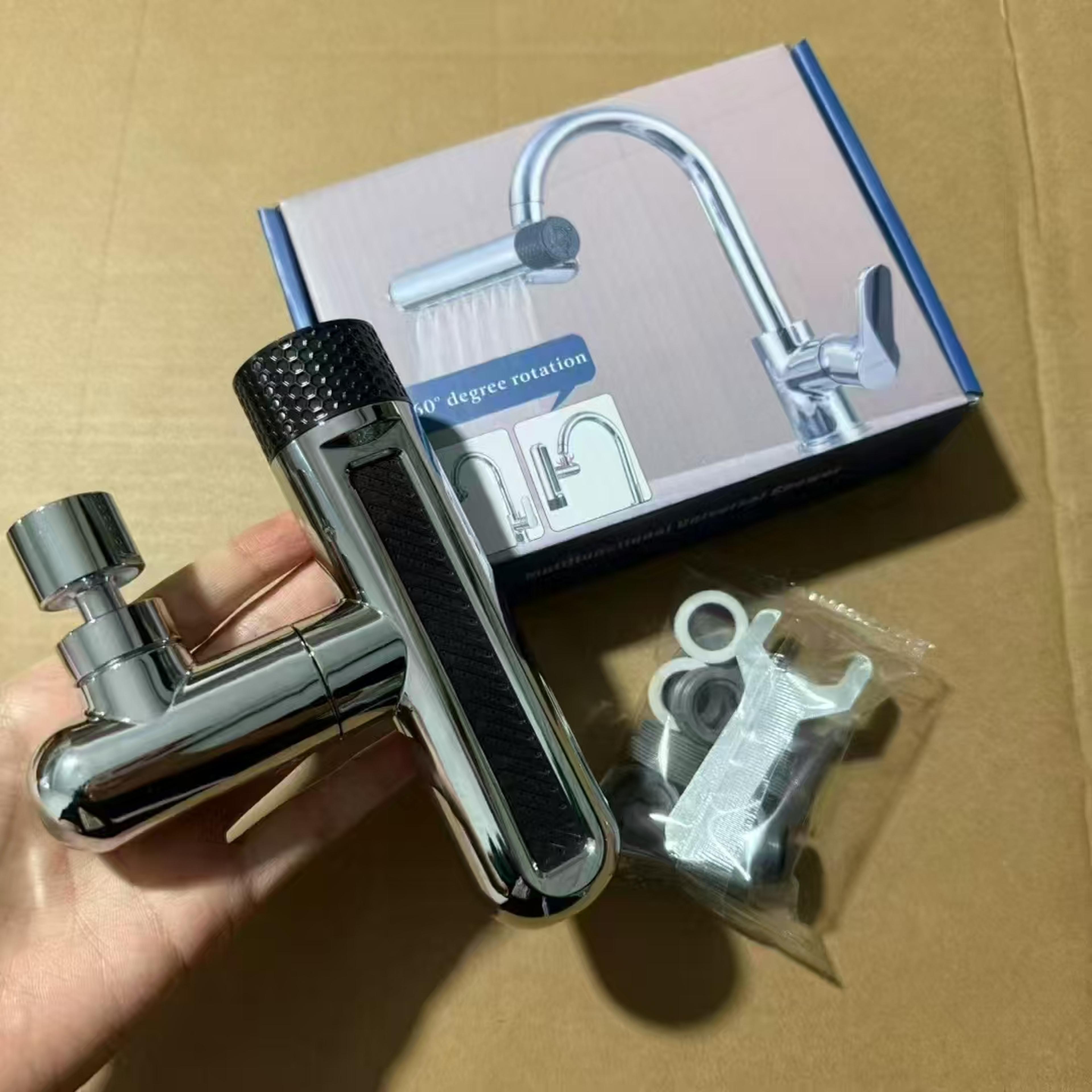 Universal Kitchen Faucet Waterfall Spout Rotating Aerator SplashProof MultiFunction 6 Modes Faucet  2