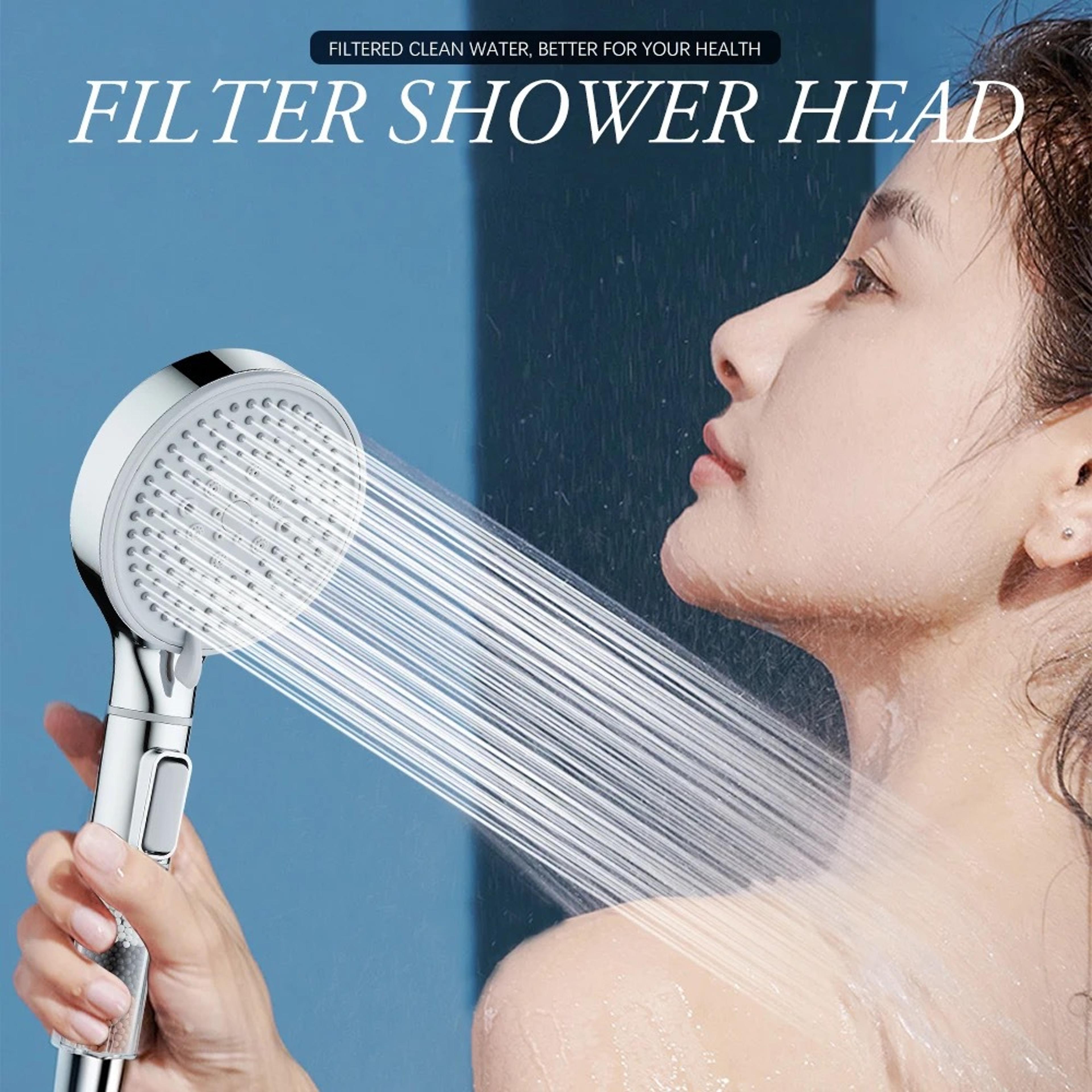 Large Panel Handheld Shower Set Dechlorination Filter Booster FiveSpeed For Skin Beauty 3