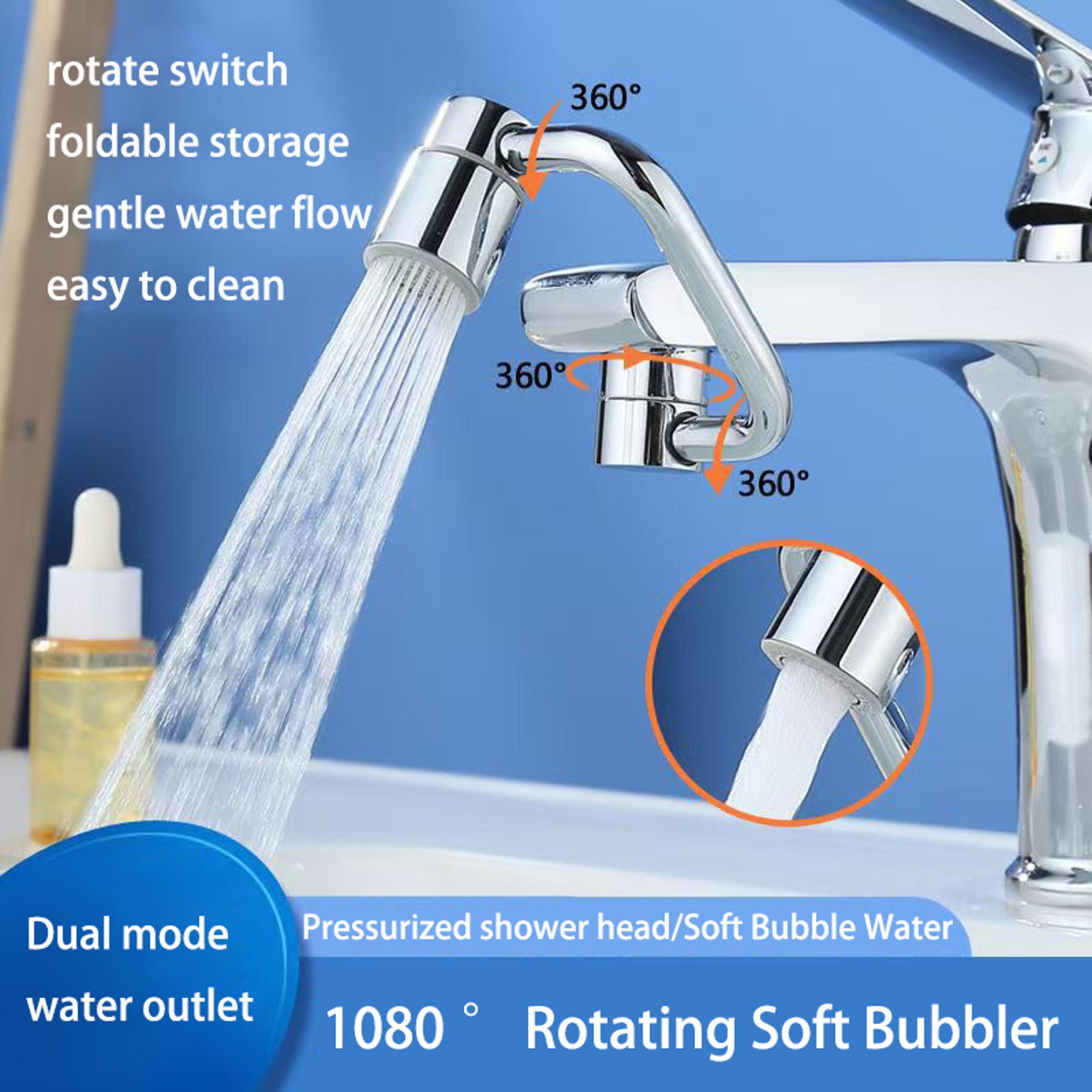 Universal Faucet Extender Multi Functional Washbasin U Shaped Anti Splash Rotating Sink Head 2
