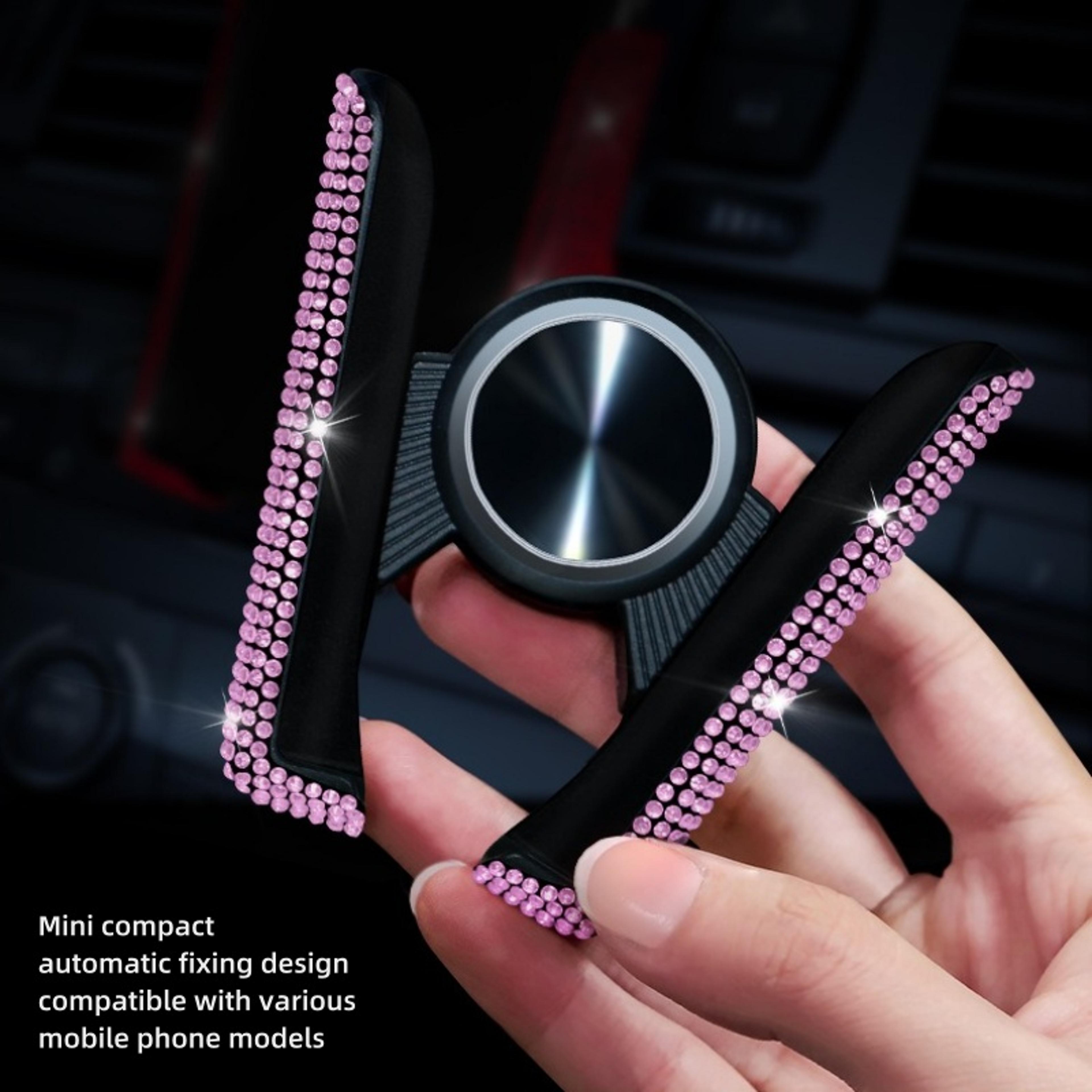 Diamond Crystal Car Phone Holder Air Vent Clip Mount Stand Support Bracket Interior Accessories 4