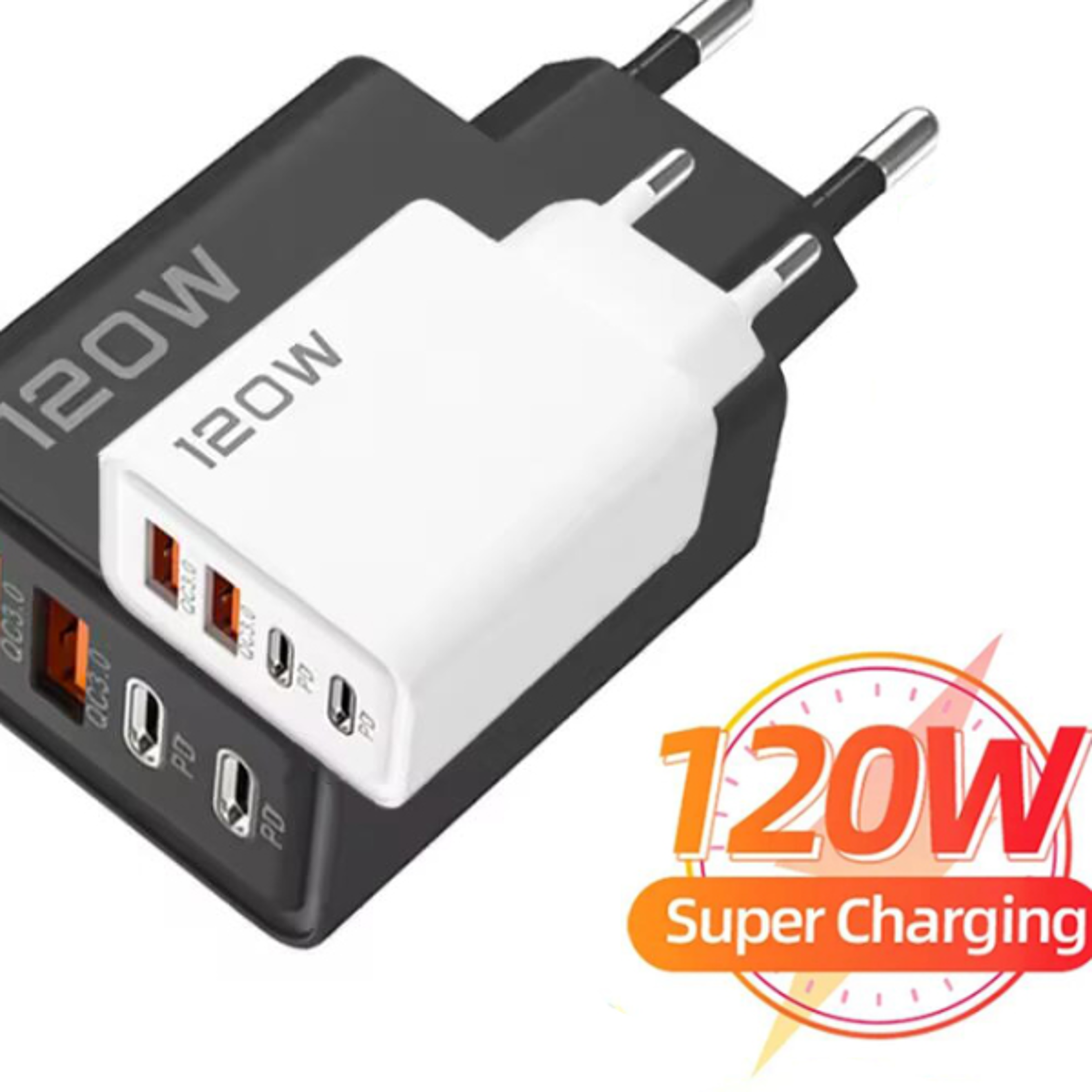 total usb charger quick charge ports type c wall adapter fast charging power supply