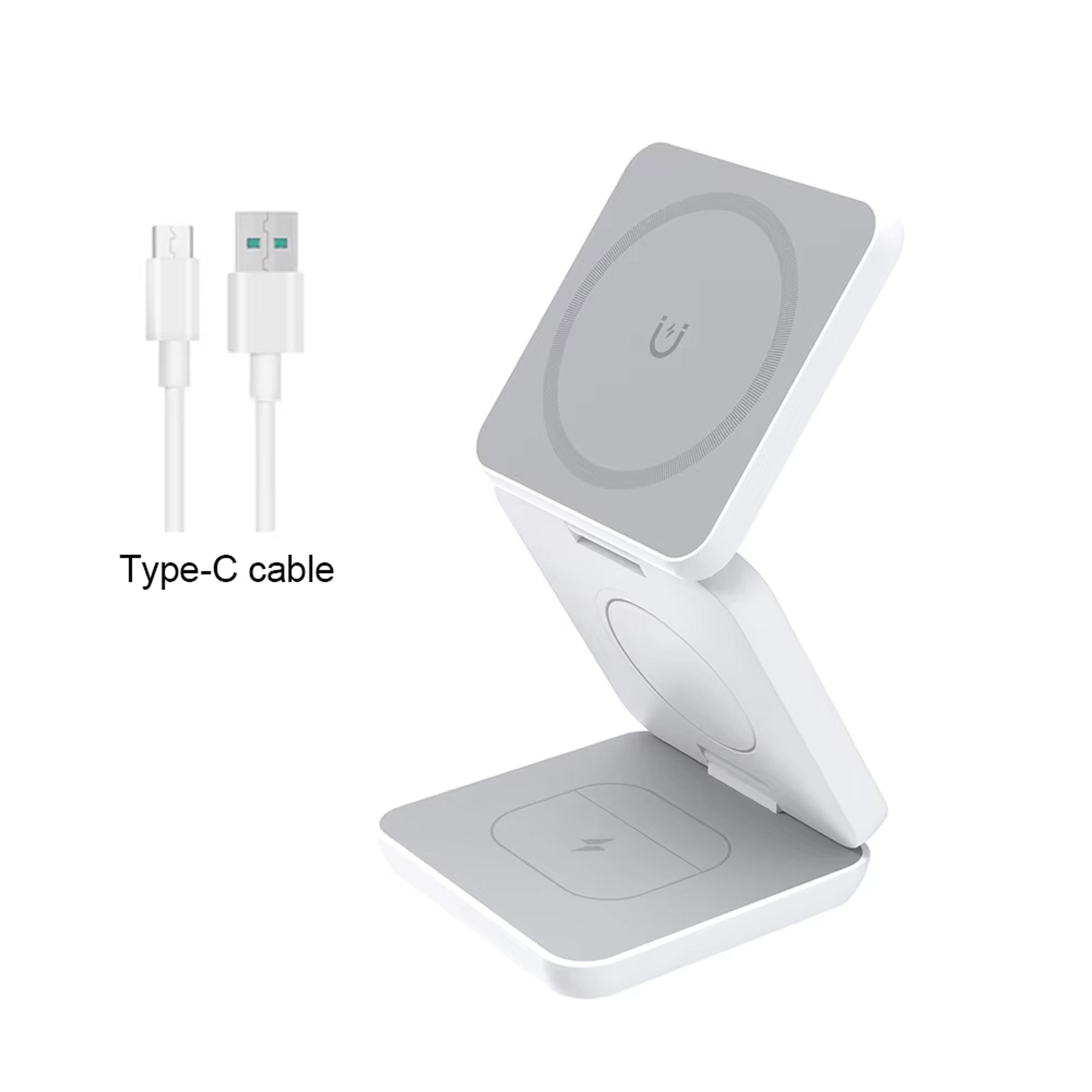 Portable Foldable Magnetic Wireless Charger Dock Station Fast Charging Trip Charger 7