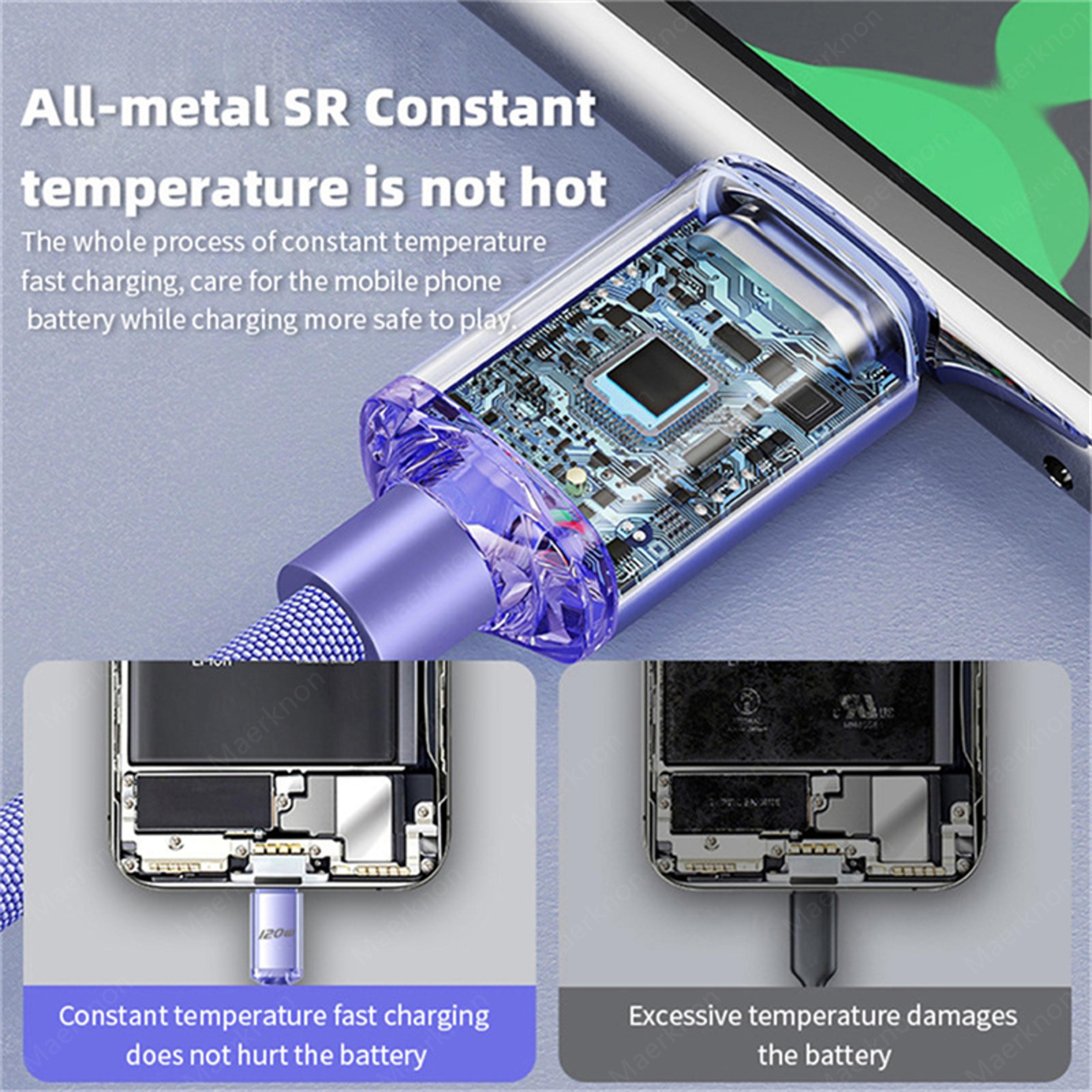 Quick Charge Phone Charger USB C Data Cord Type C Wire Super Fast Charging Cable 3