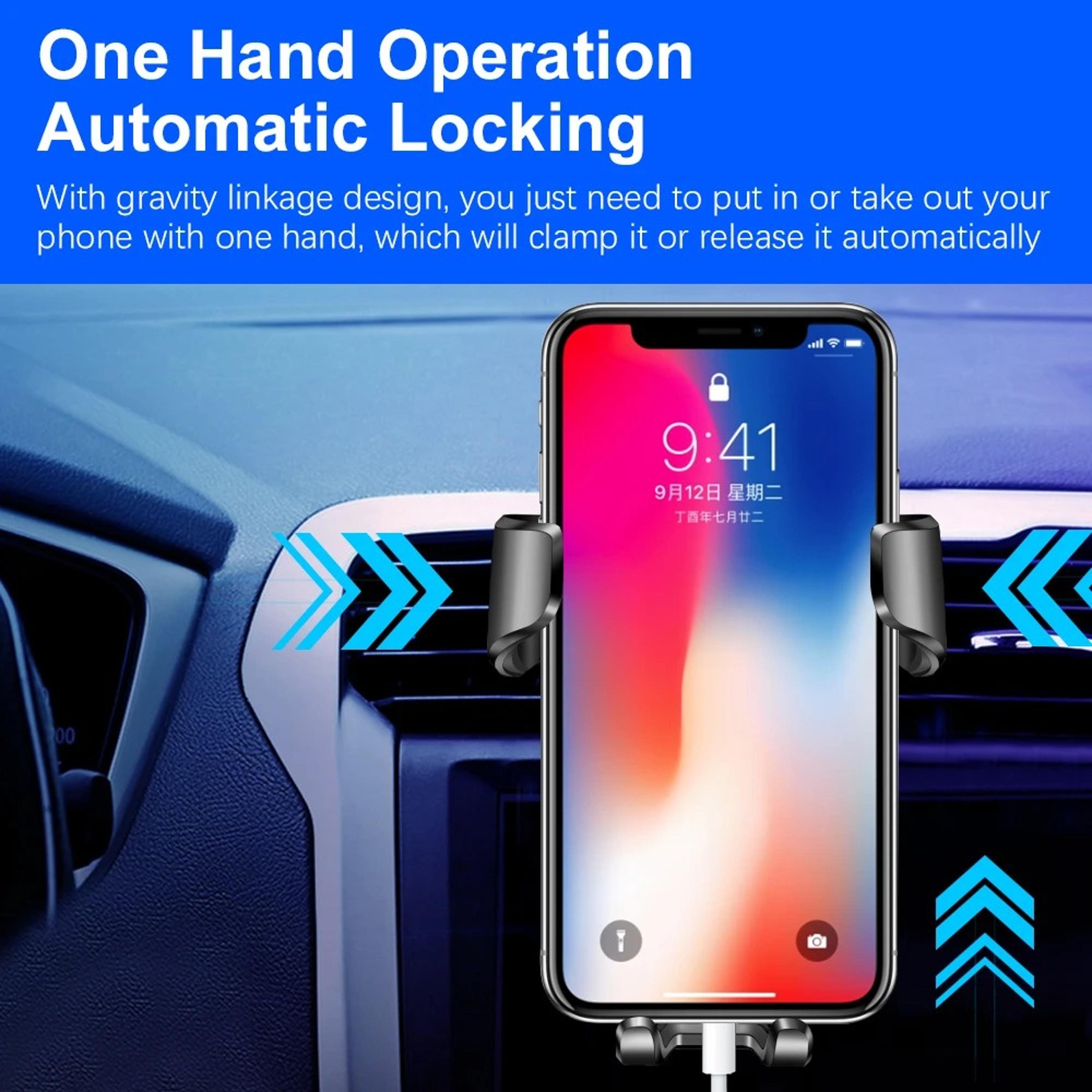 Car Mobile Phone Holder GPS Navigation Holder Car Air Vent Clip Mount Bracket Gravity Support Brack 1