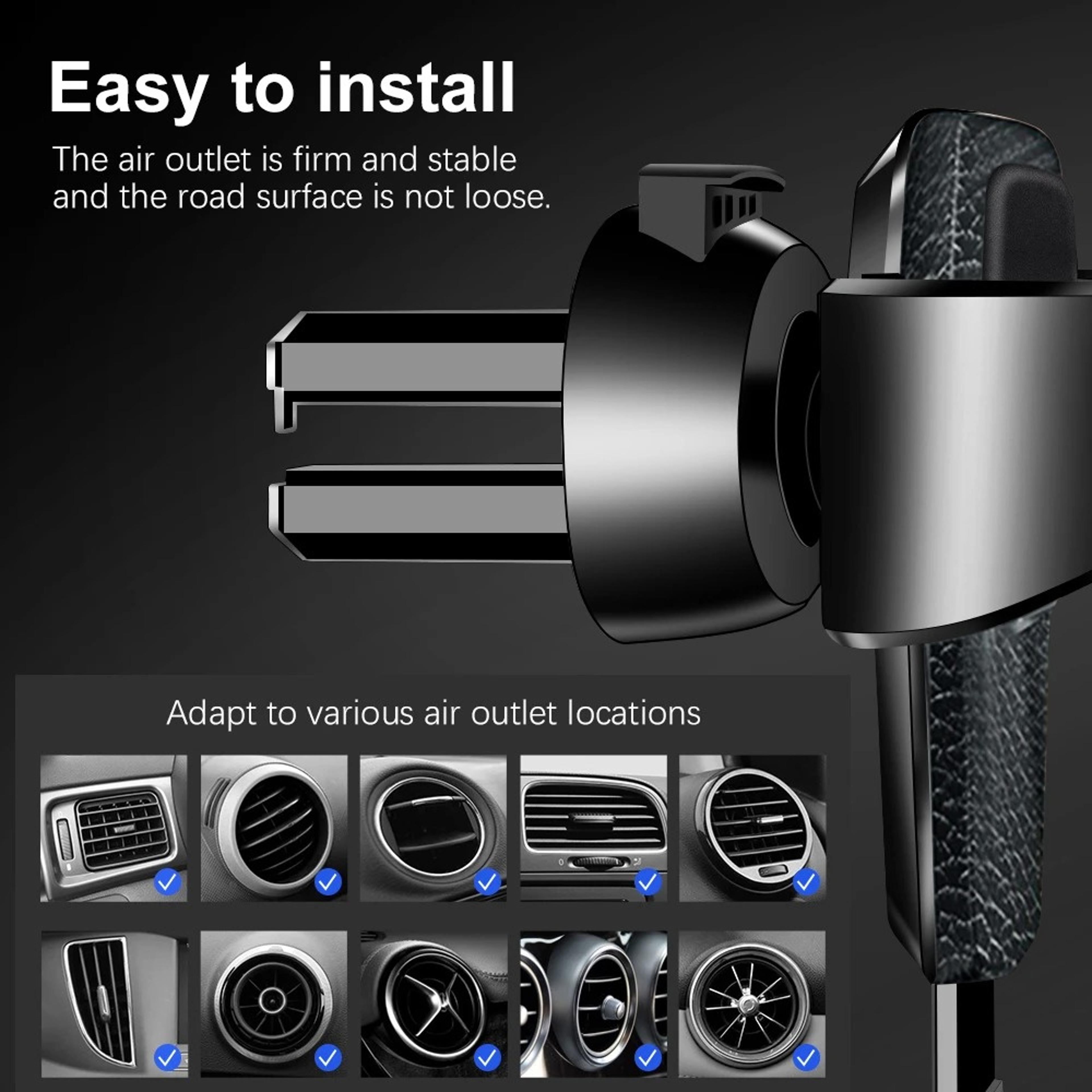 Car Mobile Phone Holder GPS Navigation Holder Car Air Vent Clip Mount Bracket Gravity Support Brack 3