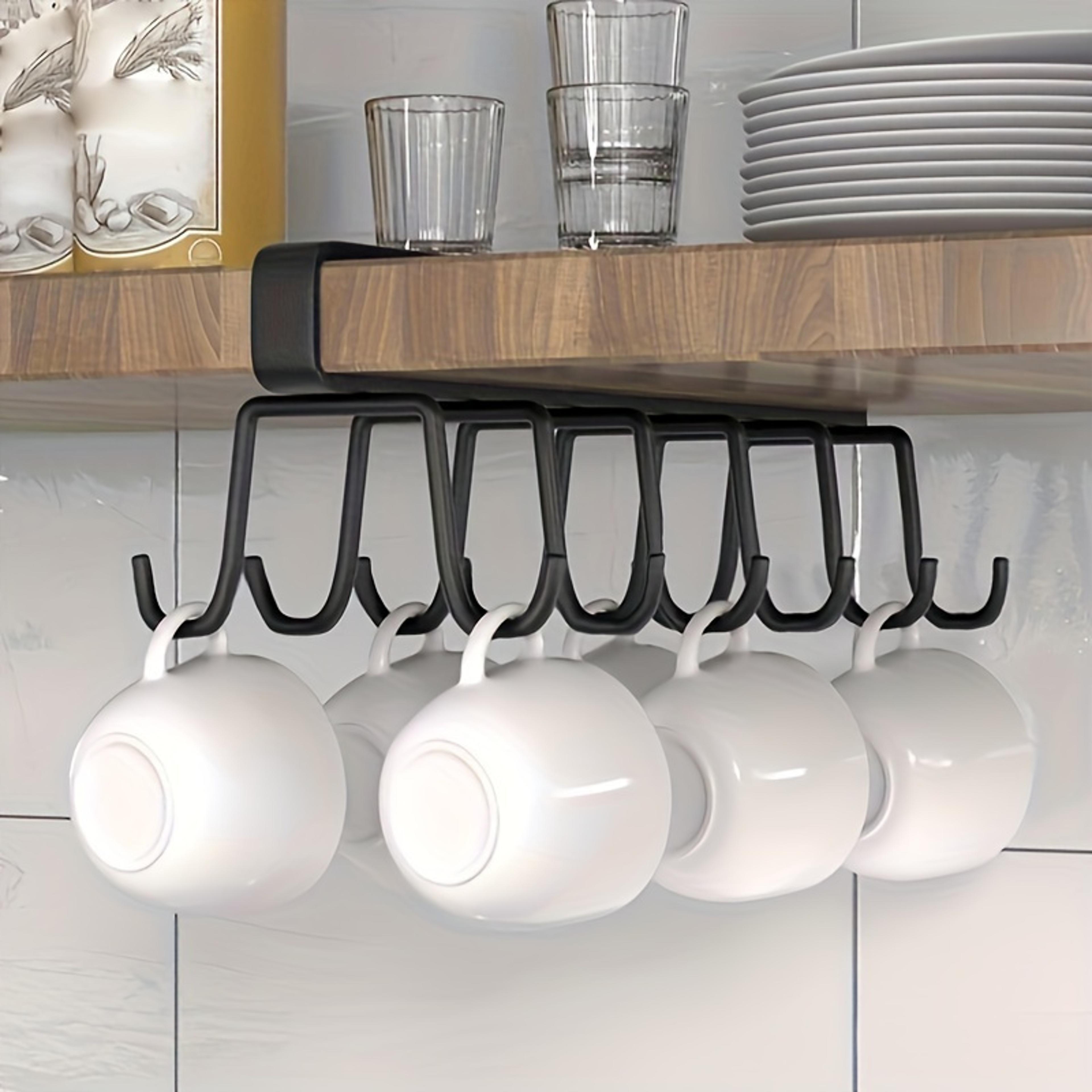 hanging rack for kitchen bathroom bedroom simple double row hook traceless iron cup hook