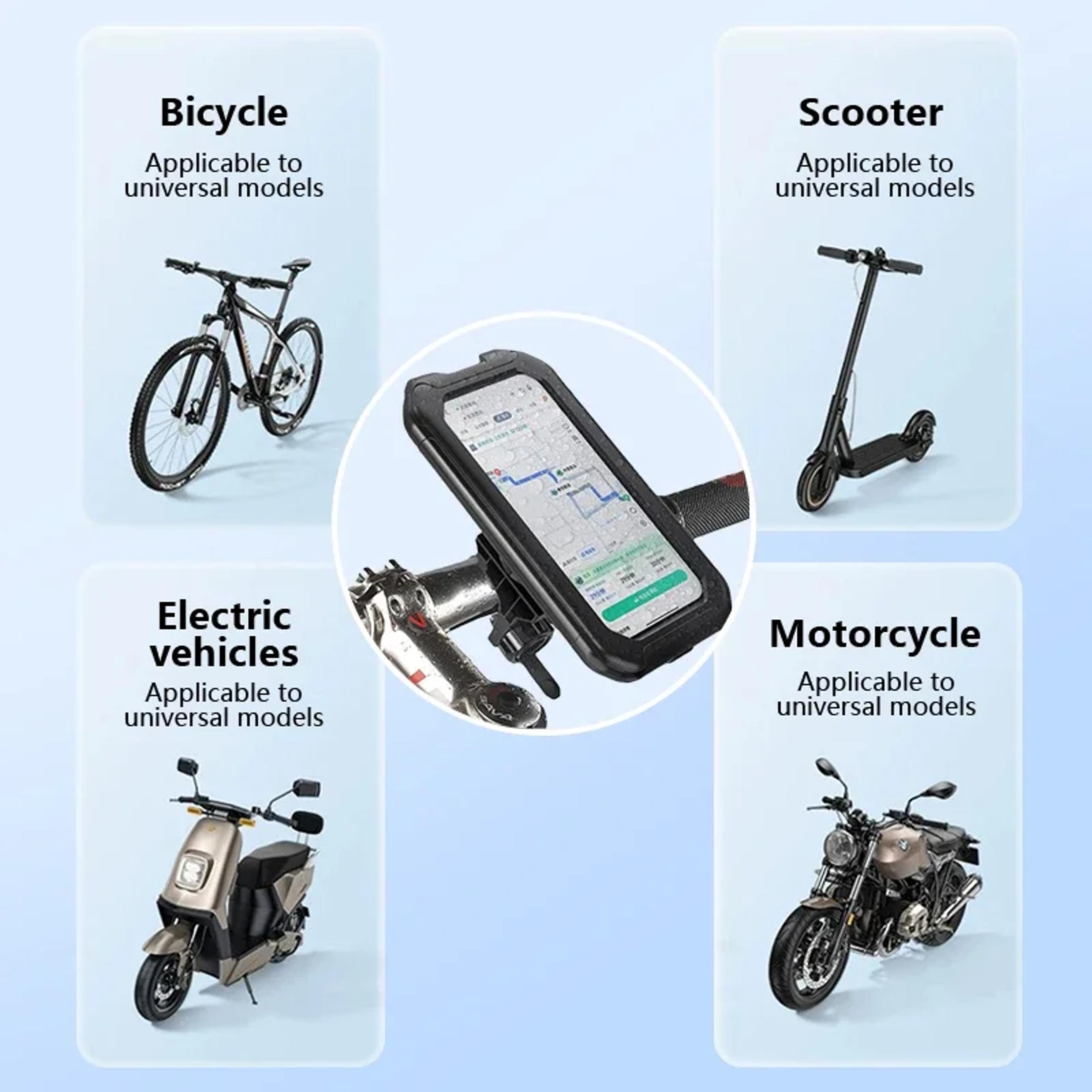 Rotating Adjustable Waterproof Phone Holder For Motorcycle Bicycle GPS Stand Outdoor Riding Navigat 5