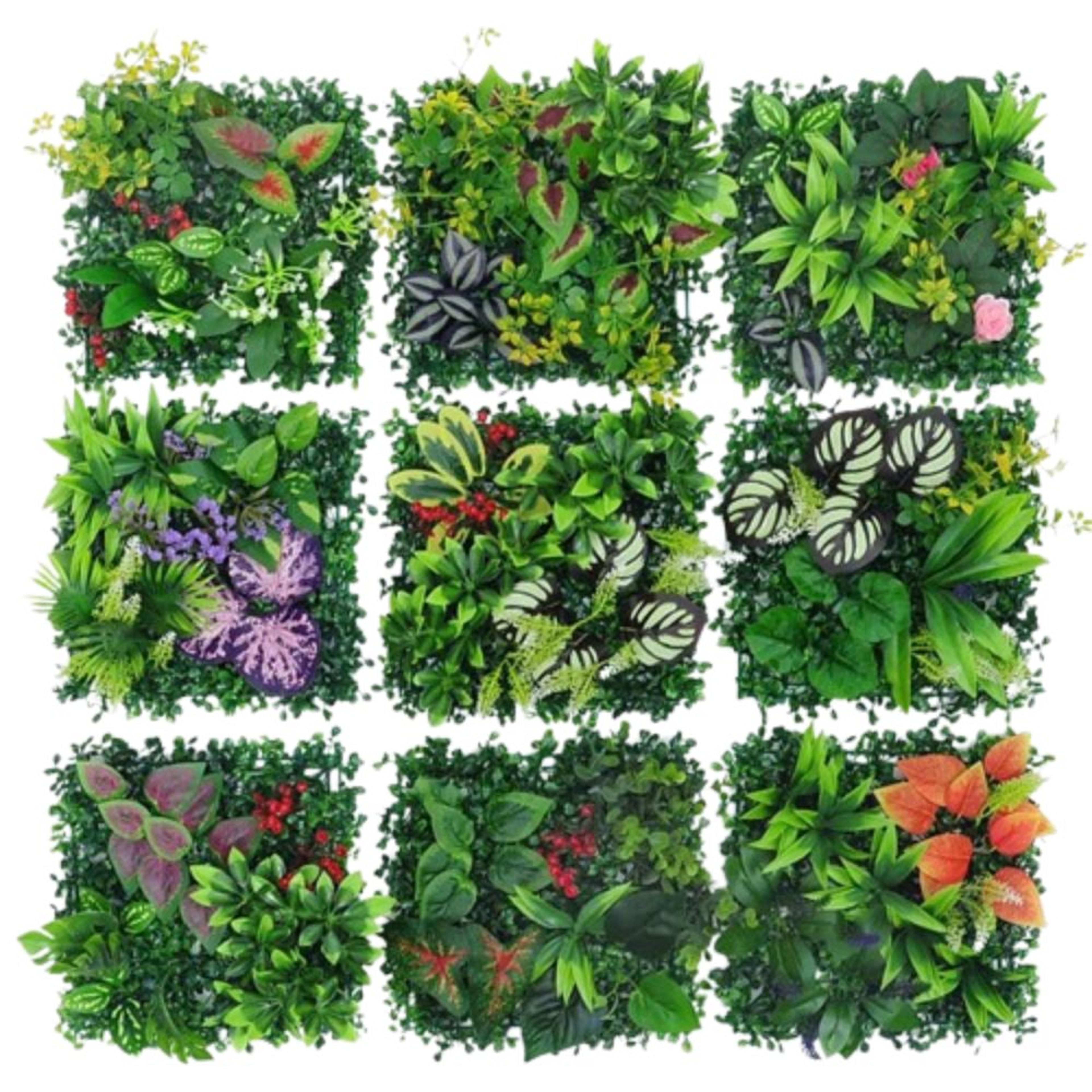durable green artificial plant wall panel diy no watering lifelike maple grass mat for home decor