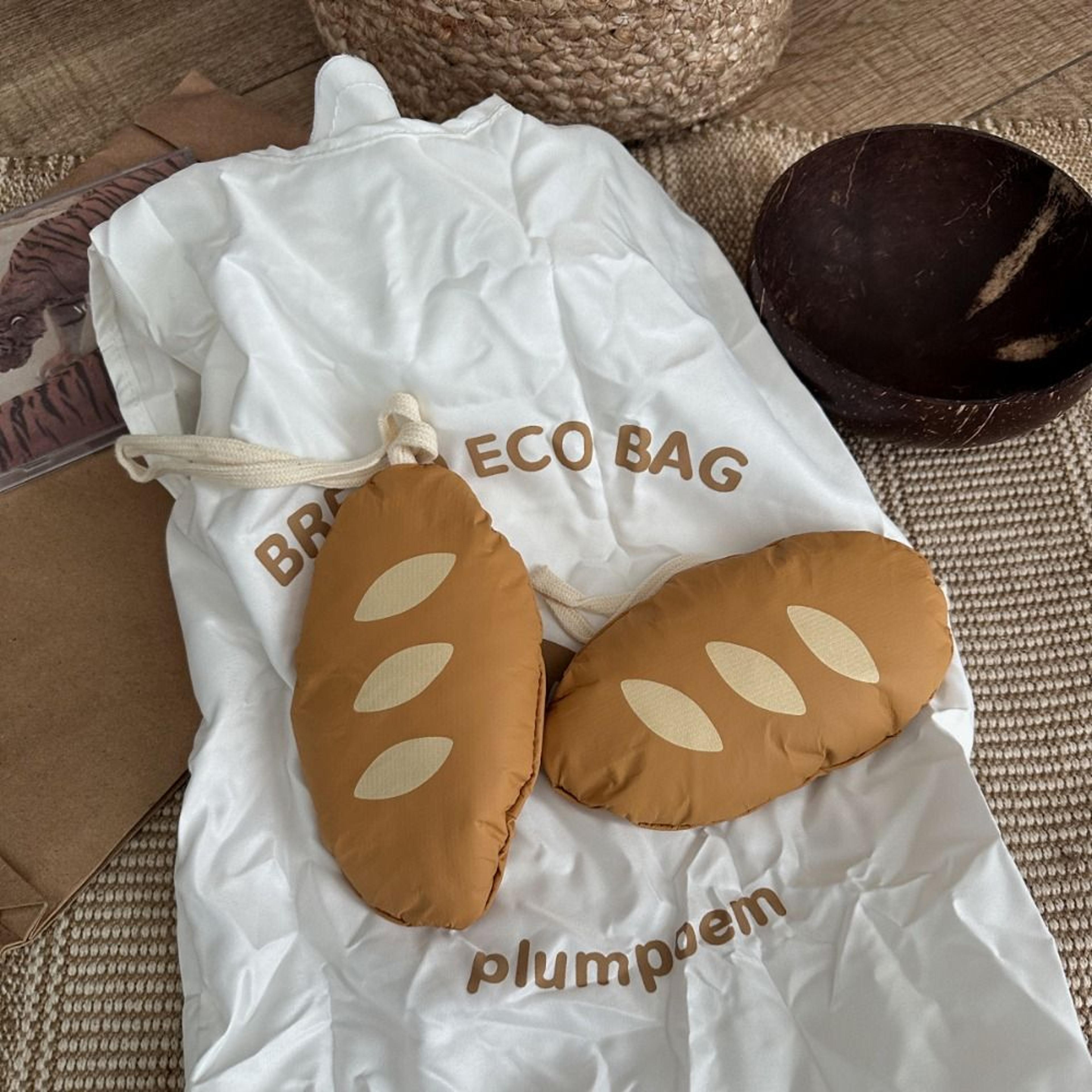 reusable french bread foldable shopping bags portable eco tote bag cartoon travel shoulder bag