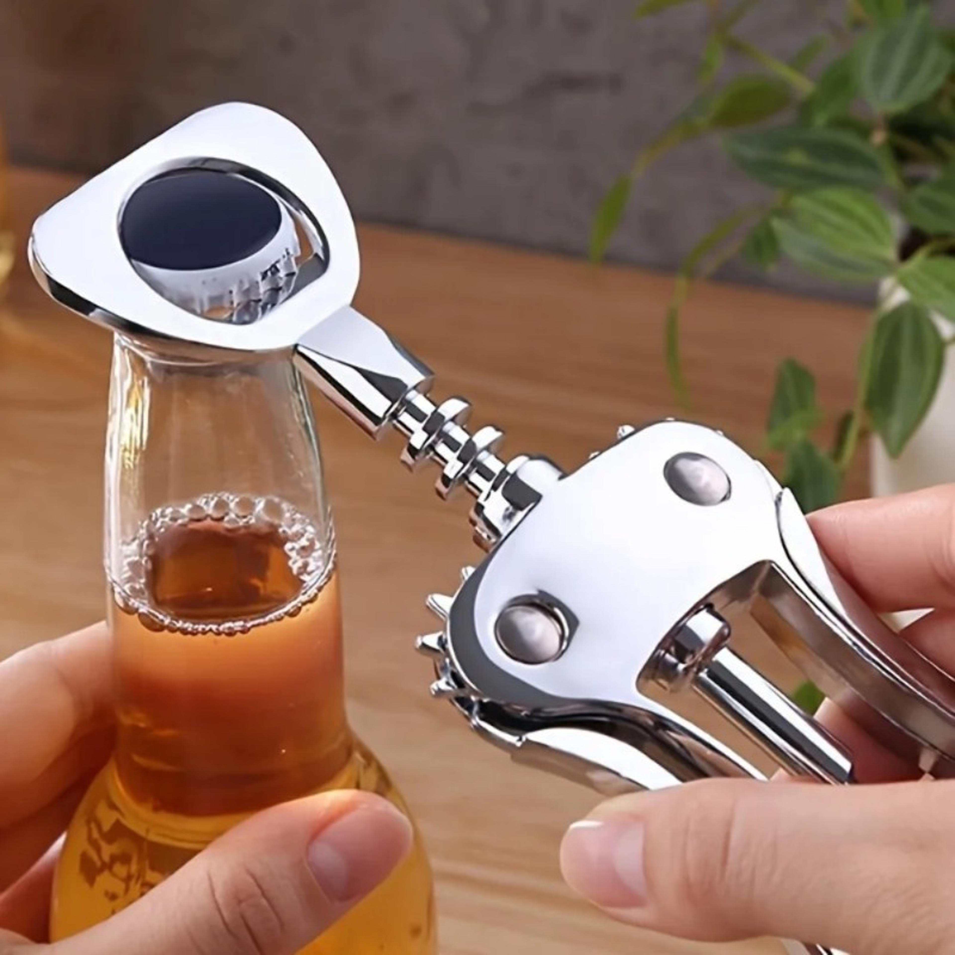 zinc alloy premium wing corkscrew wine opener stainless steel multifunctional bottles opener